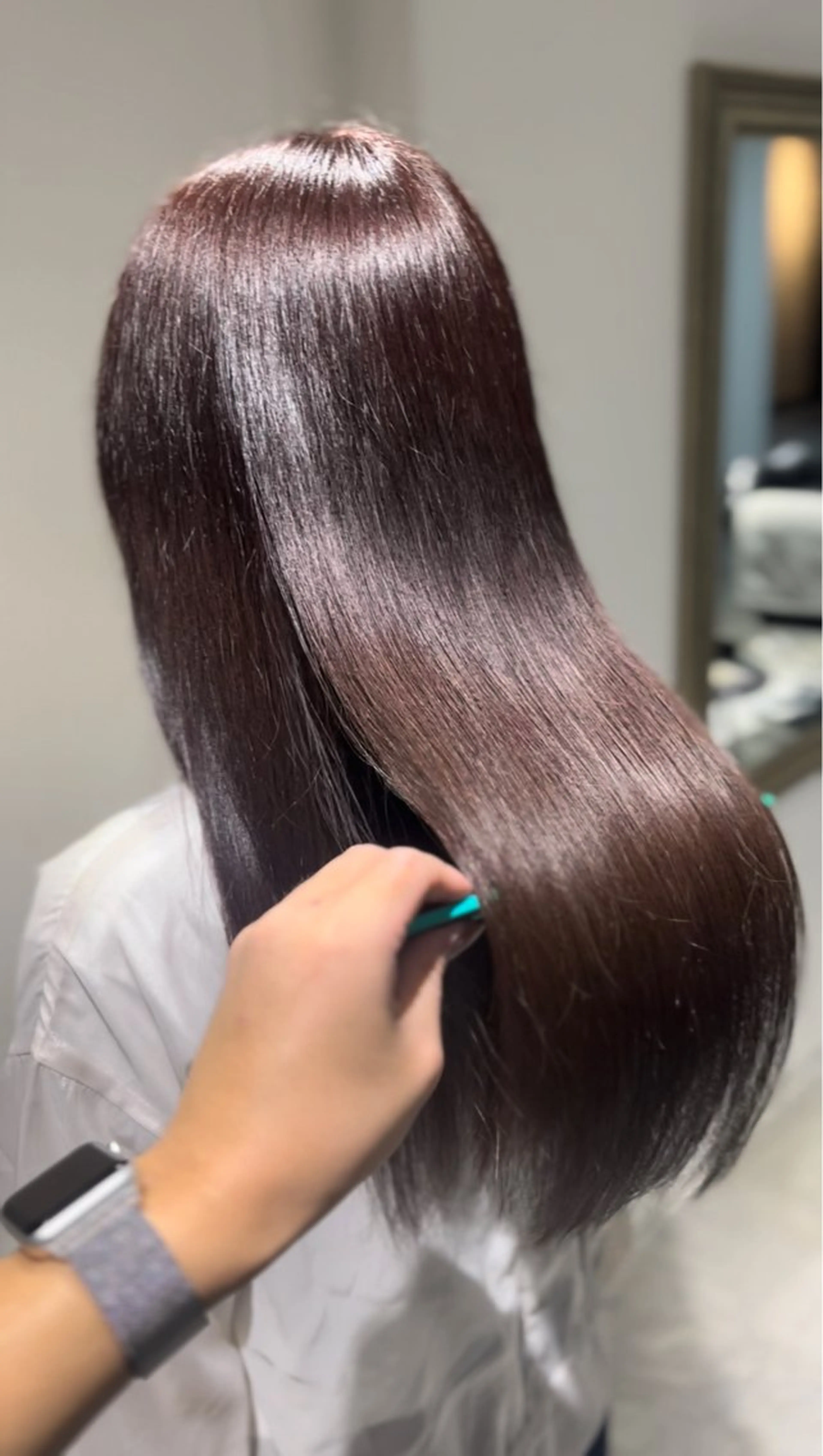 ロング チョコレートブラウン 縮毛矯正特化 /冨永隆誠のヘアスタイル