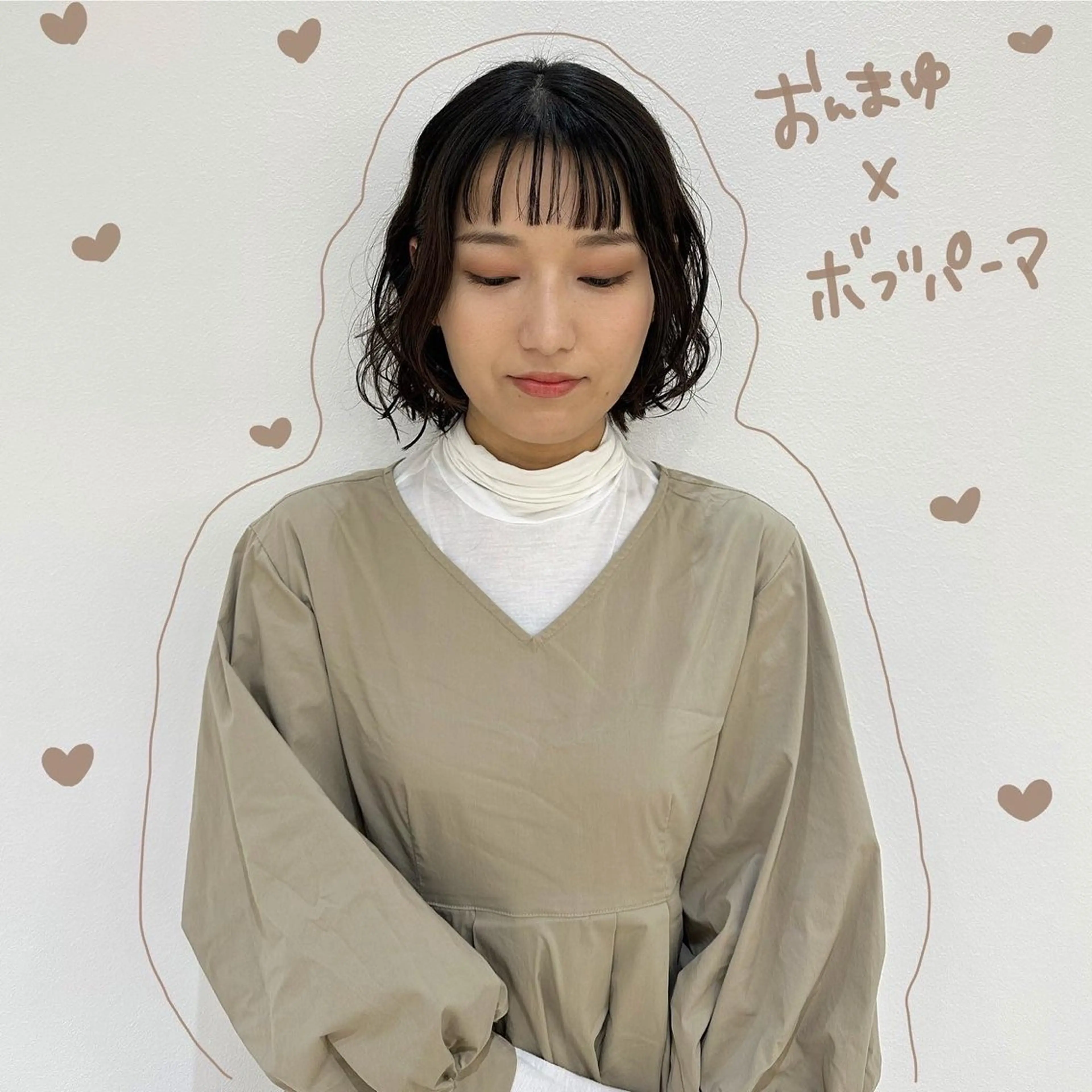 ミディアム カラー パーマ お洒落パーマ/ 艶カラー/michiのヘアスタイル