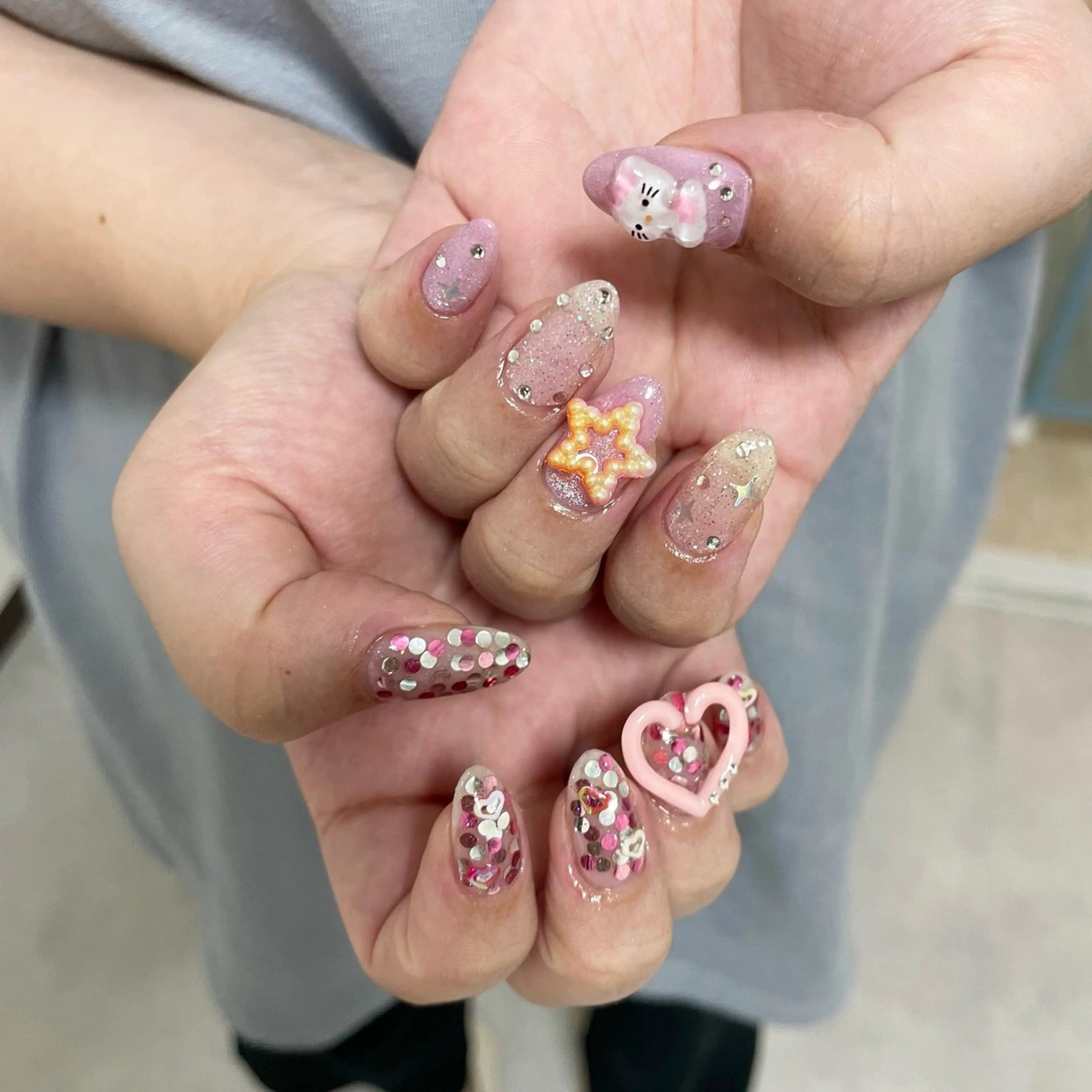 ネイル キラキラネイル ラメ(グリッター) マグネットネイル MiLK.   Nail&Eyelash所属・MiLK. wakaのマツエク・マツパデザイン