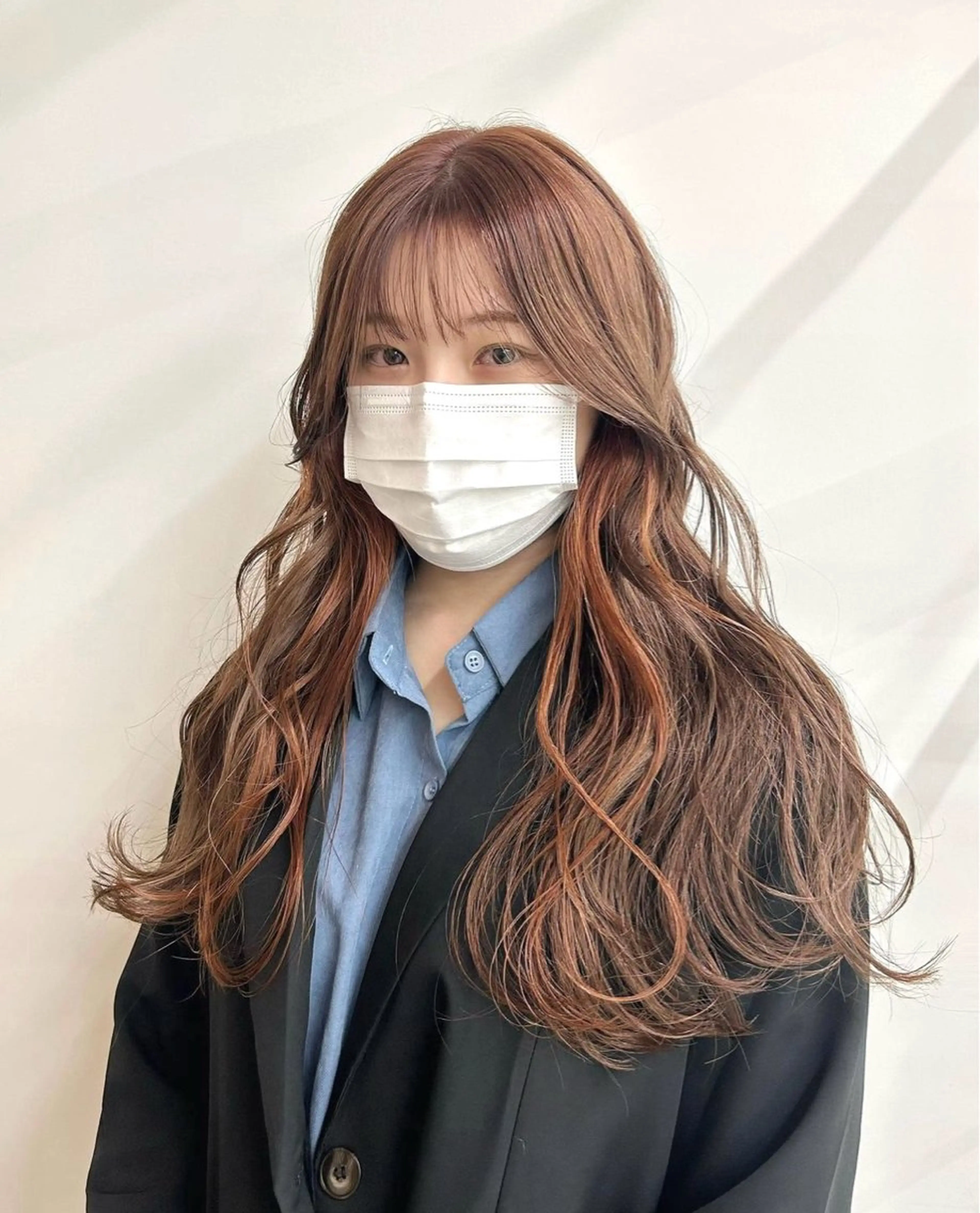 ロング カラー カットモデル/ ハイトーン/ゆうあのヘアスタイル