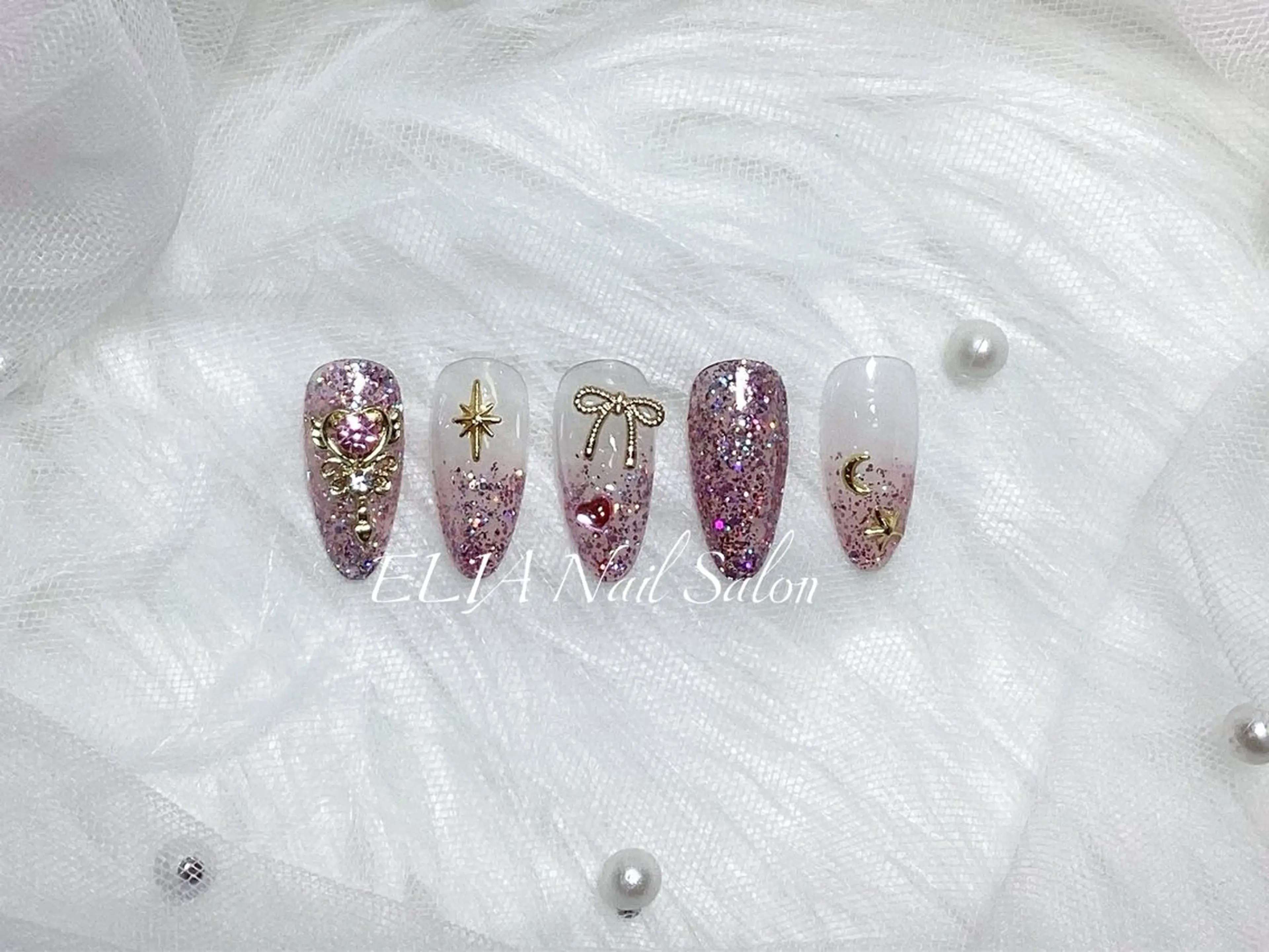 ミディアム ハンドネイル ELIA【エリア】 nailsalonのネイルデザイン