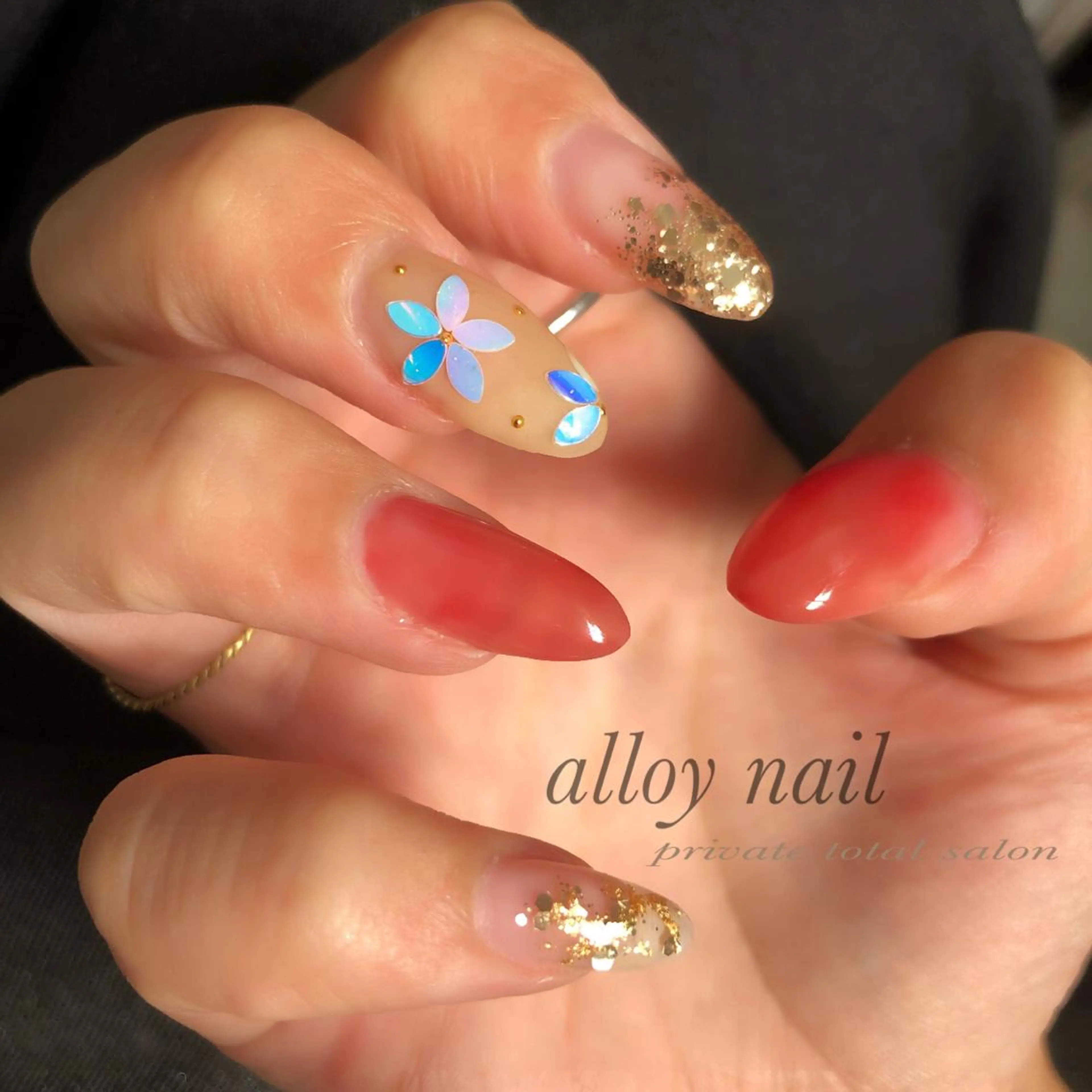 ネイル 長さ出し ハンドネイル alloy nailのネイルデザイン