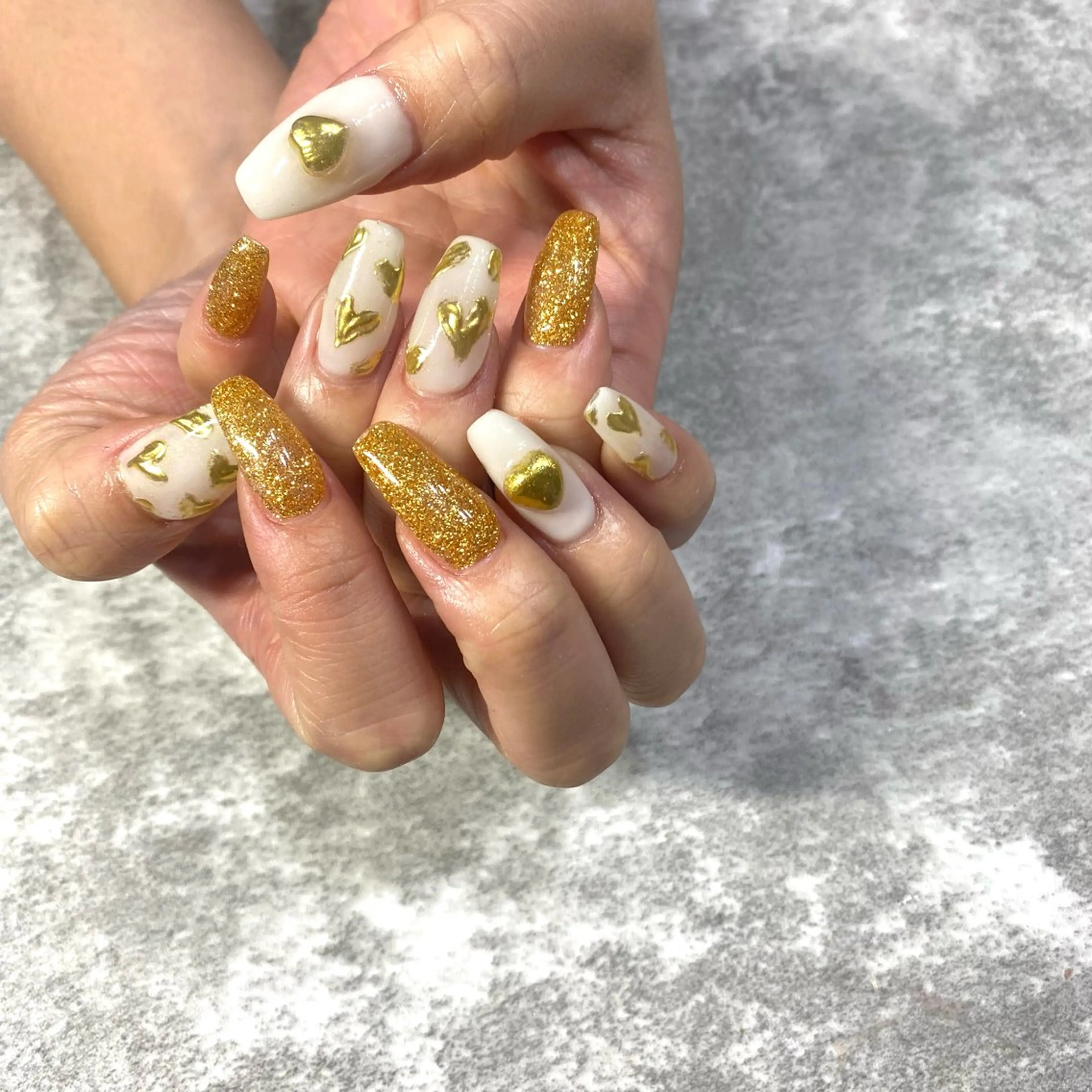 ネイル ハート 冬ネイル クリスマス ハンドネイル ★Rinail... .のネイルデザイン
