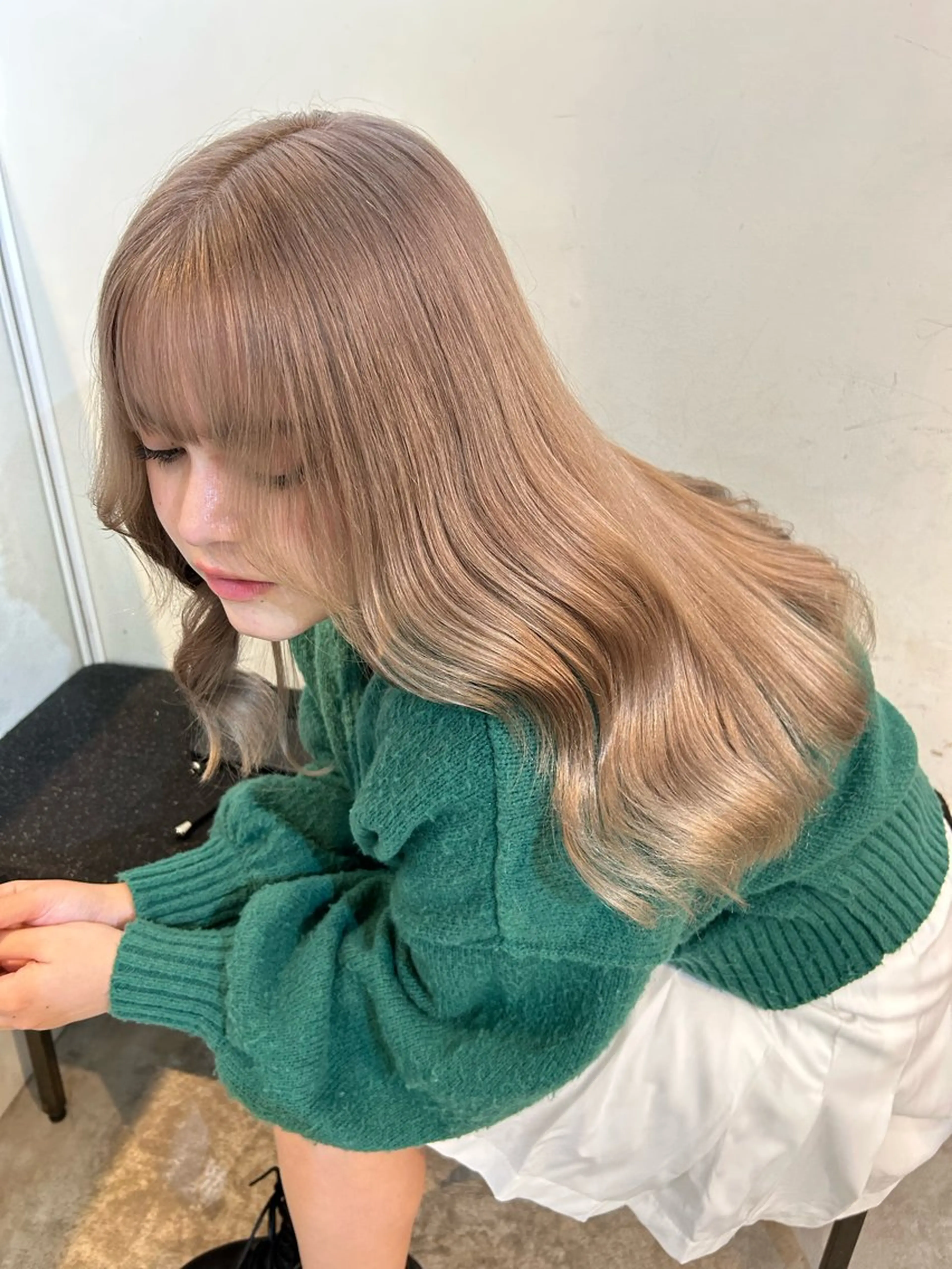 ロング カラー メンズ ブロンド カット ヘアカラー トリートメント 🧸艶々韓国ヘア 🧁mizunaのヘアスタイル