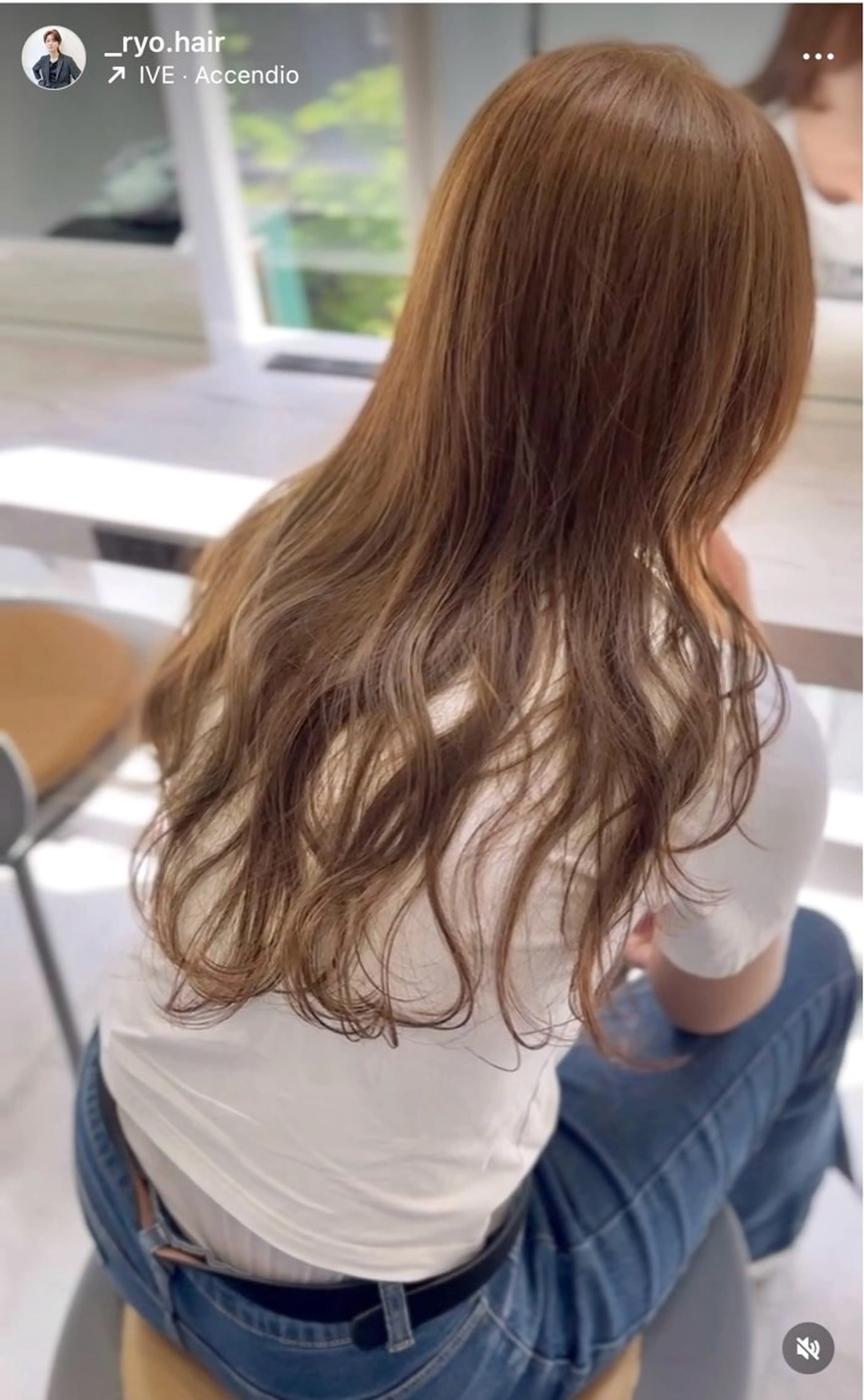 ロング カラー ヘアカラー トリートメント ヘアセット IVE所属・ブリーチなし🤍 渋谷／原島杏奈のヘアスタイル