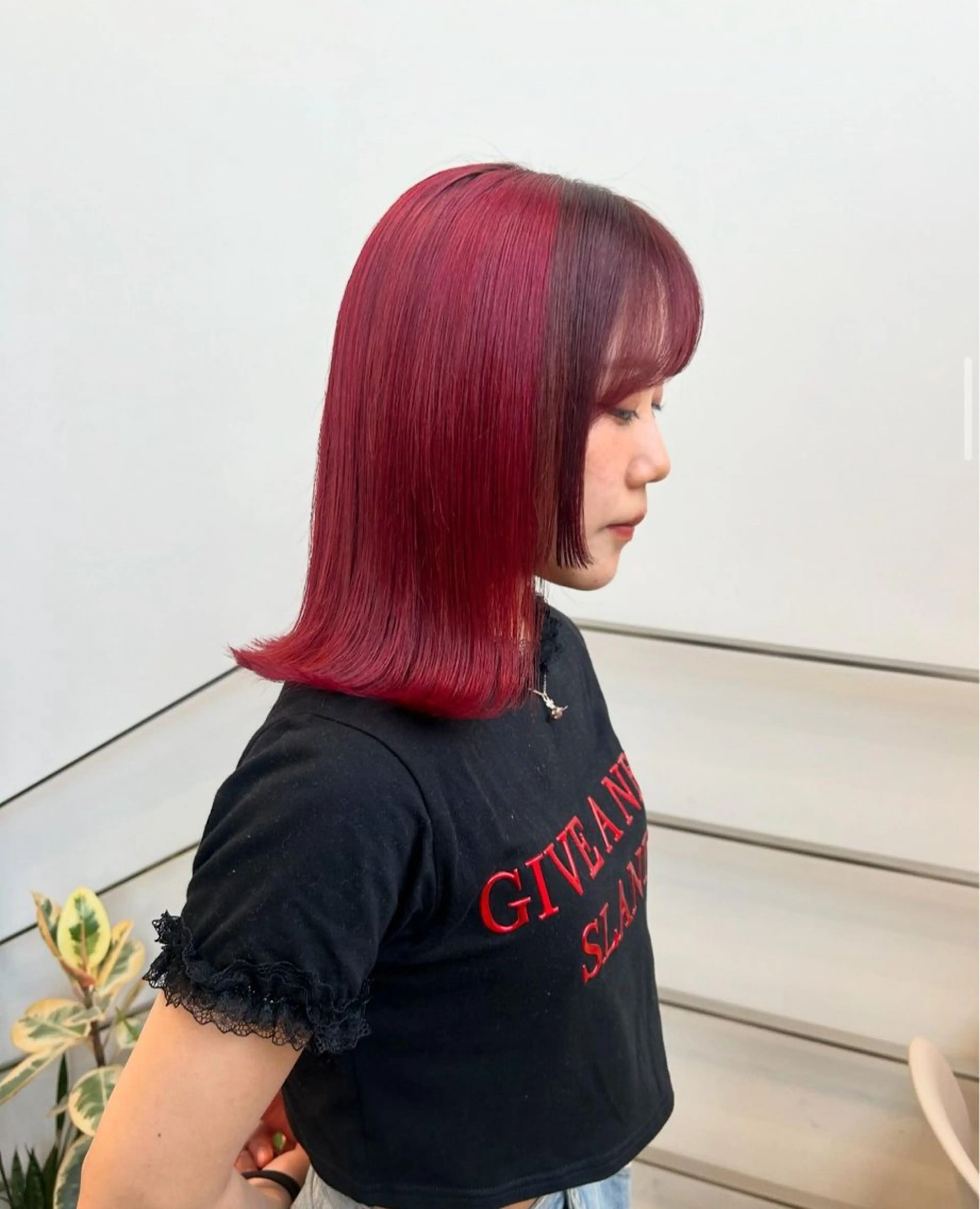 セミロング カラー パーマ ヘアアレンジ メンズ キッズ メンズブリーチ メンズインナーカラー ブリーチ インナーカラー レッドカラー カット ヘアカラー GOTODAY SHAiRE SALON (原宿本店)所属・sakurai kana 🎀のヘアスタイル
