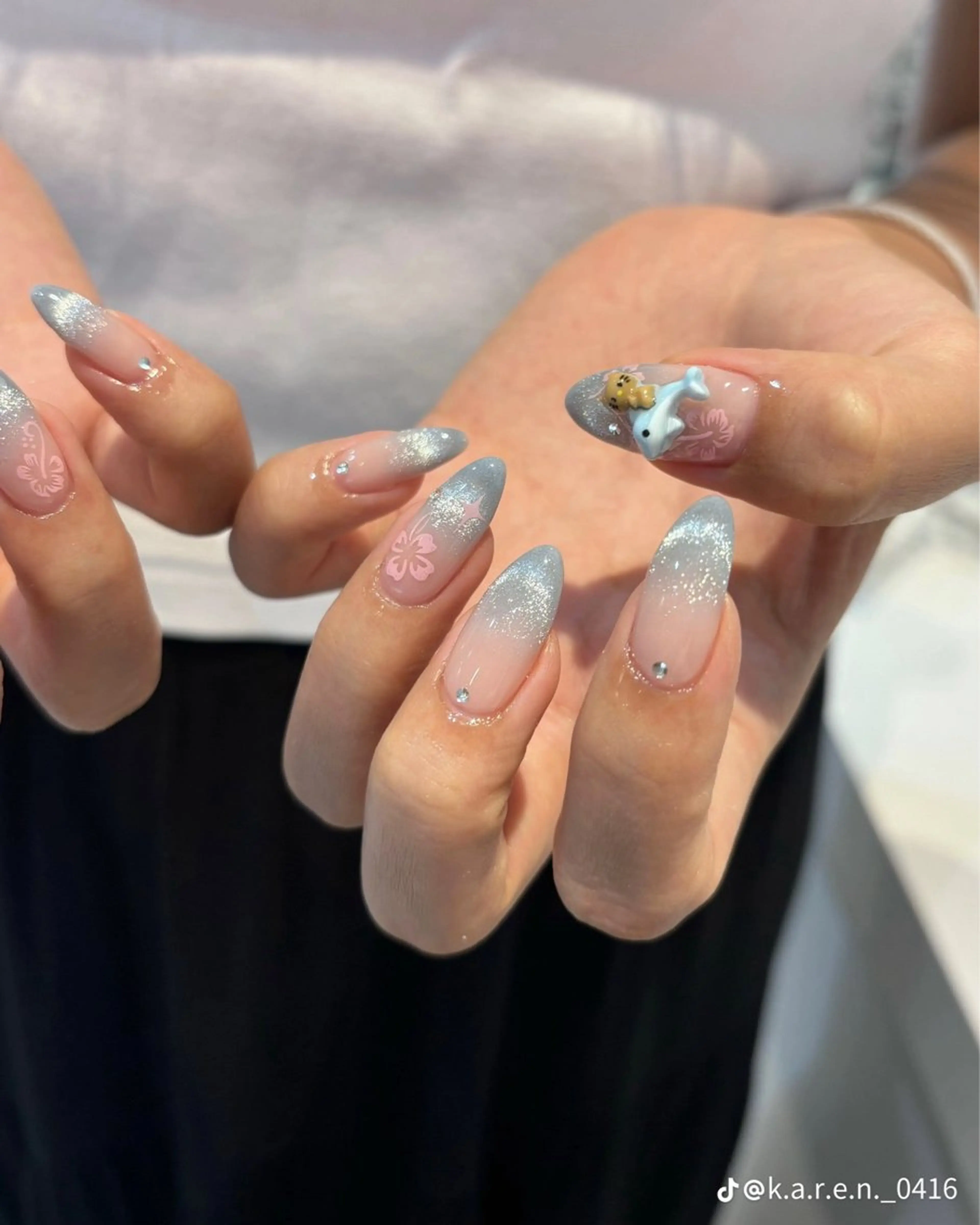 ネイル 韓国ネイル 持ち込み ニュアンスネイル ネイルチップ ハンドネイル JENNY ANA.CHUOのネイルデザイン