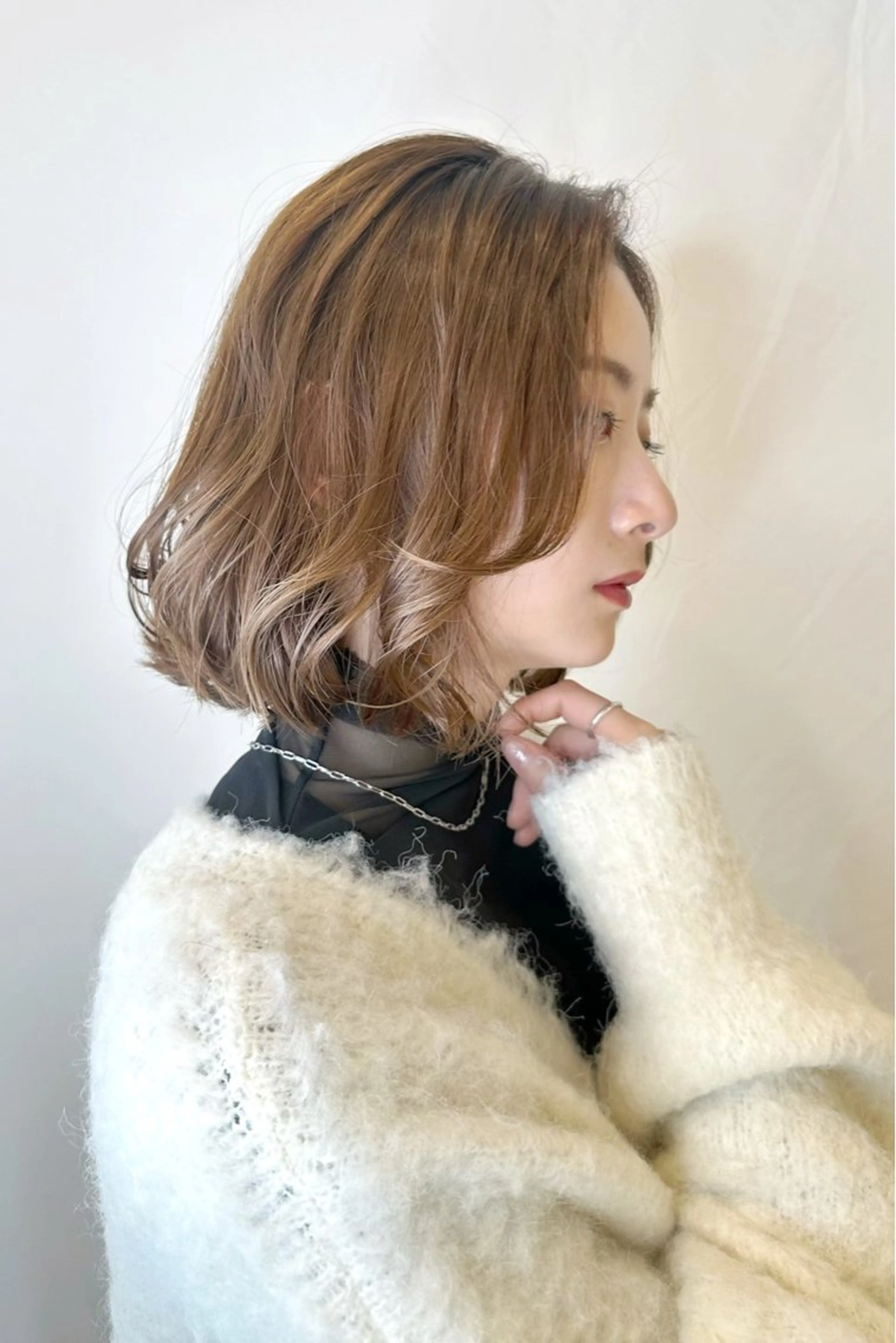 ミディアム カラー ヘアアレンジ カット ヘアカラー トリートメント Soleria所属・艶髪/酸性ストレート 根本零のヘアスタイル