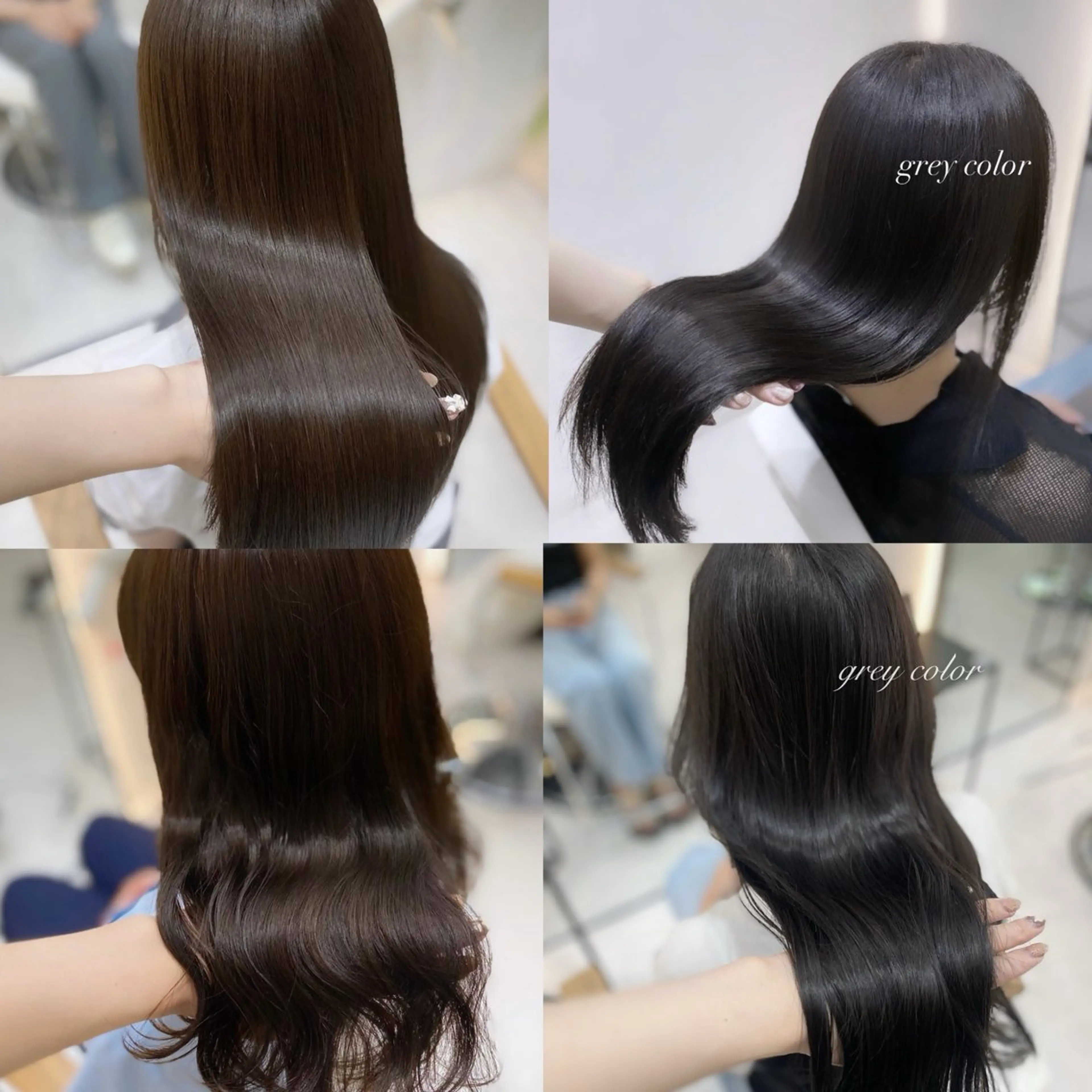 ロング カラー ケアカラー 透明感カラー グレージュ カット ヘアカラー トリートメント 艶髪・透明感カラー・ 韓国ヘア・Yuriのヘアスタイル