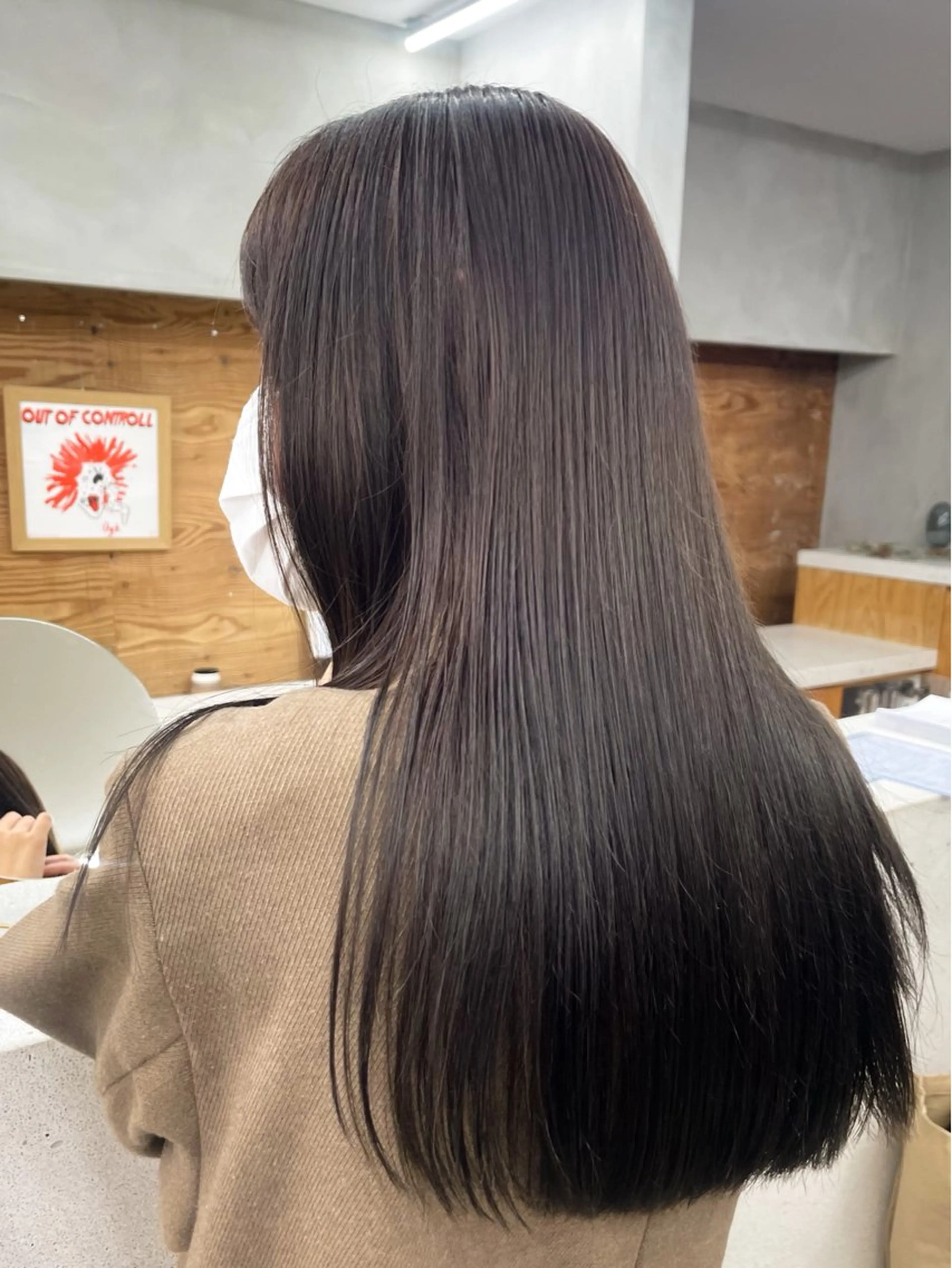 セミロング カラー ブリーチ ブラウンカラー 透明感カラー グレージュ ブリーチなしカラー カット ヘアカラー トリートメント 榛葉 夢乃のヘアスタイル