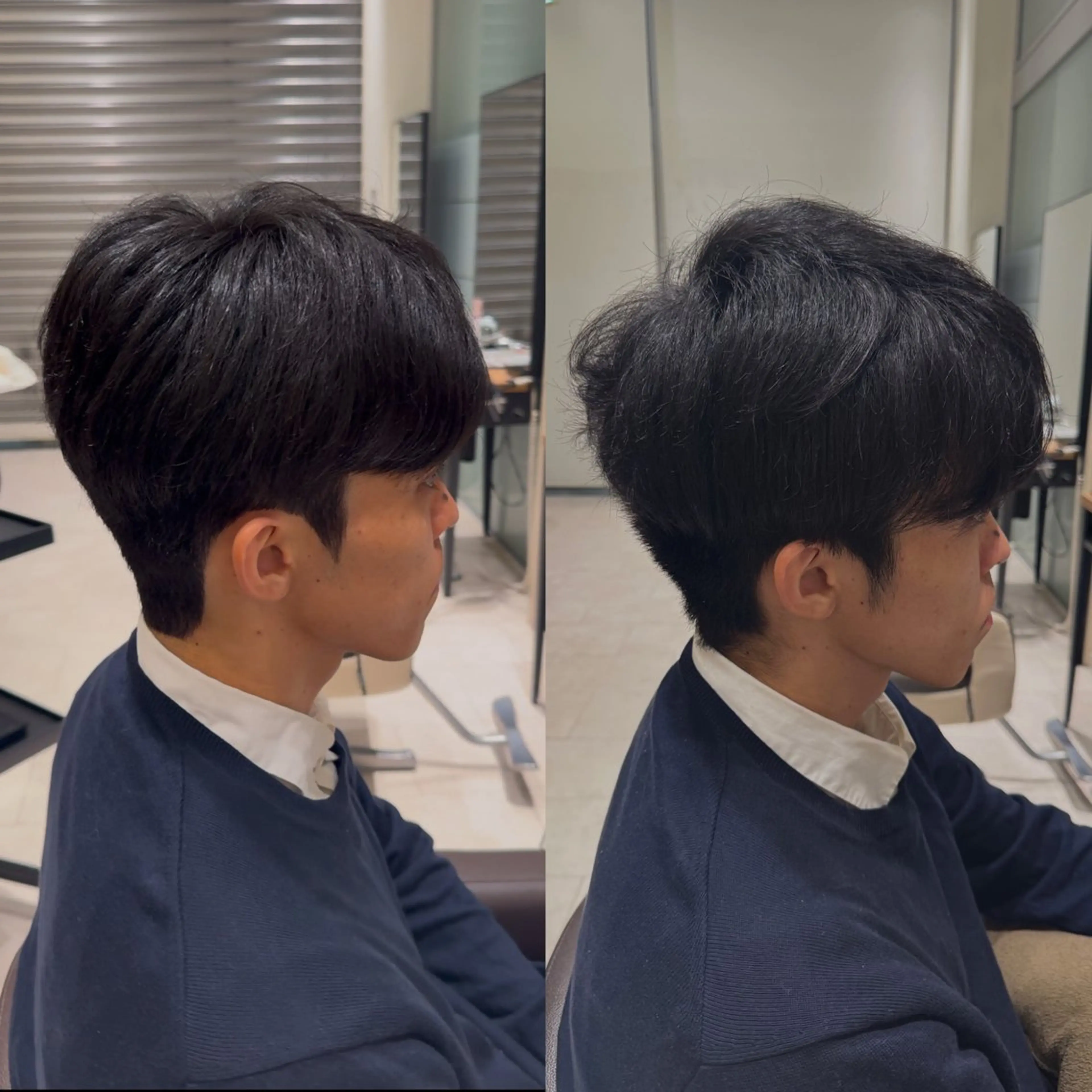メンズ ダウンパーマ韓国ヘア 櫻井健のヘアスタイル