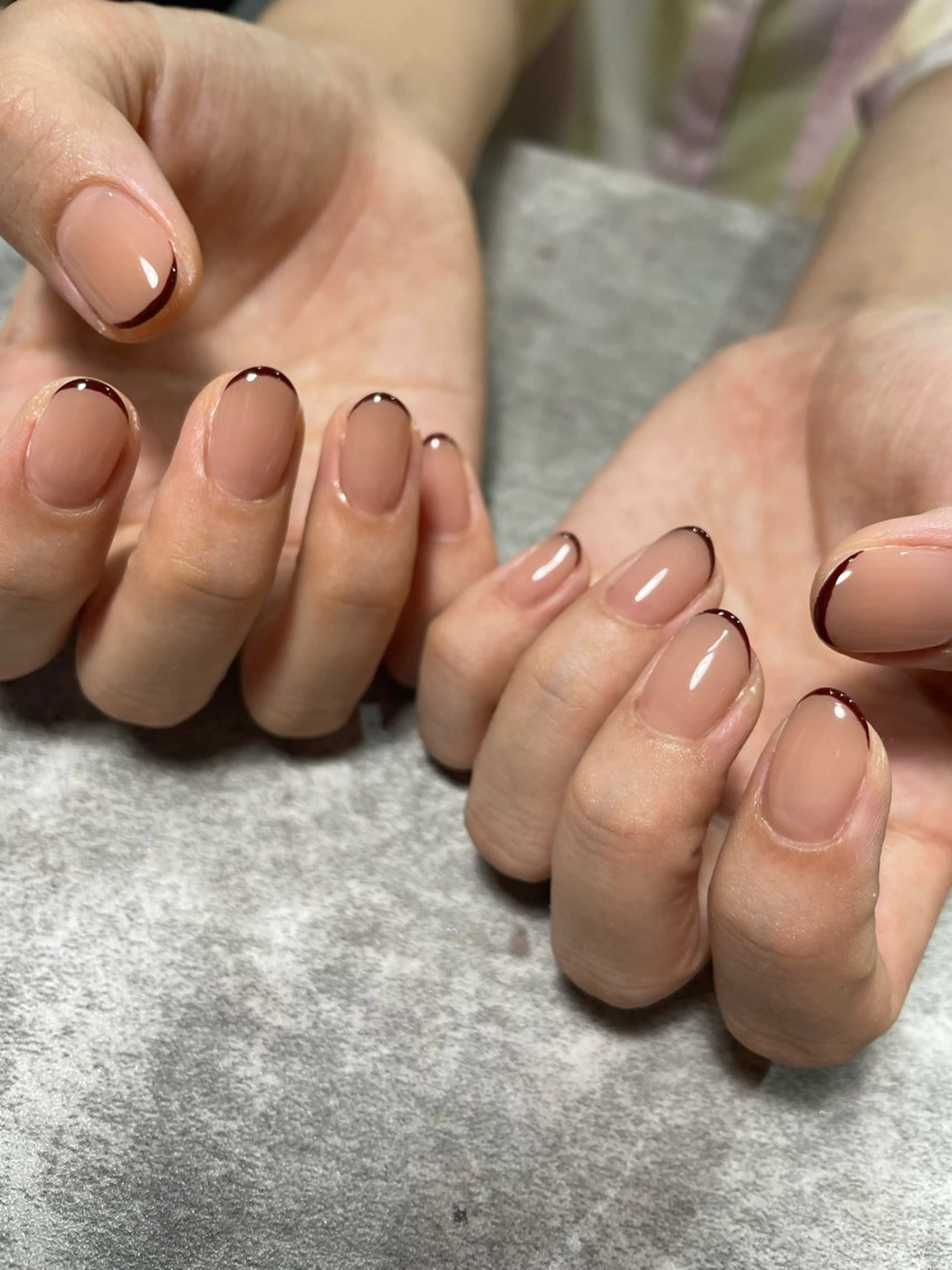 ネイル ボルドー フレンチネイル シンプルネイル ハンドネイル ma riのネイルデザイン