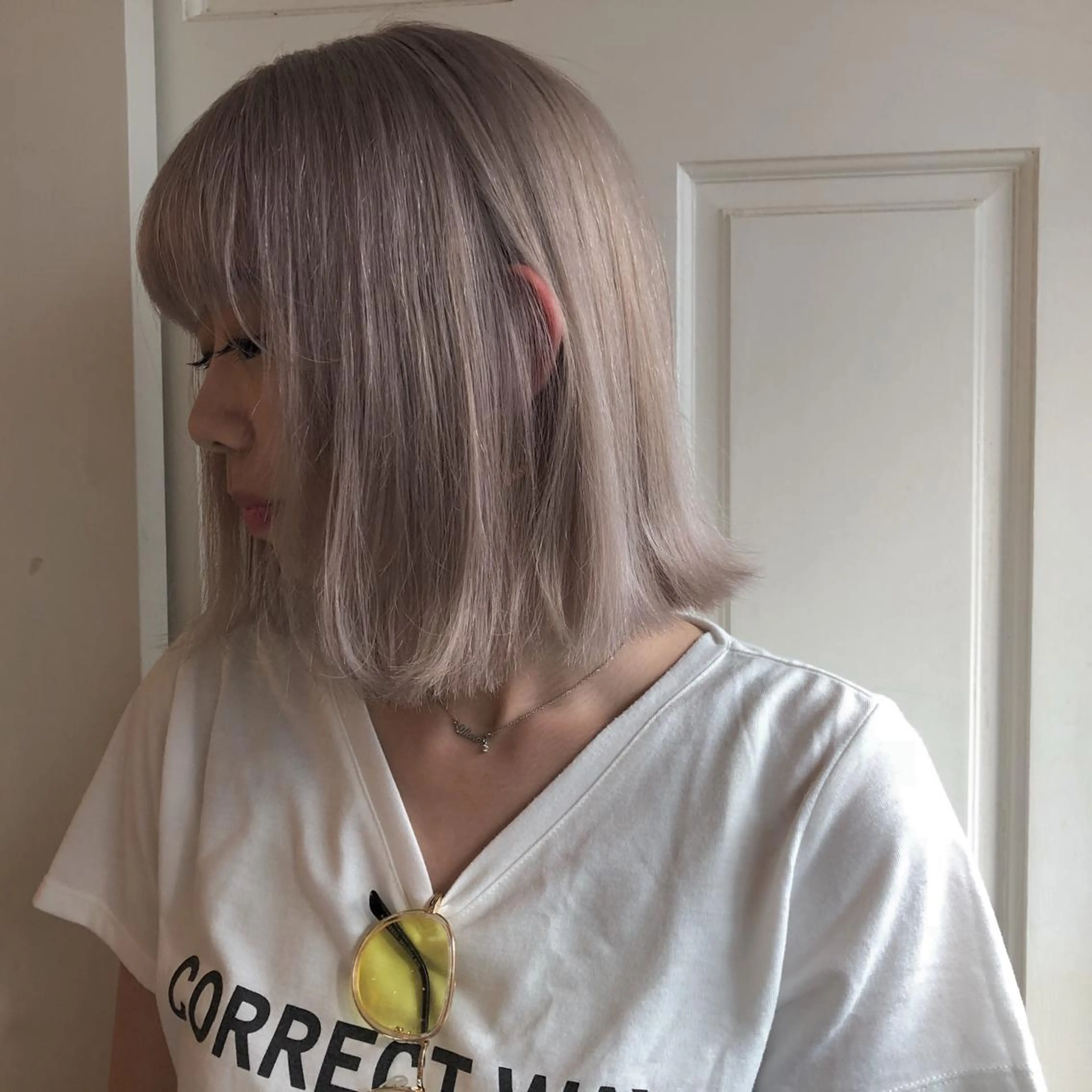 ミディアム カット ヘアカラー トリートメント 🌸ハイトーン 新田　廉 🌸のヘアスタイル
