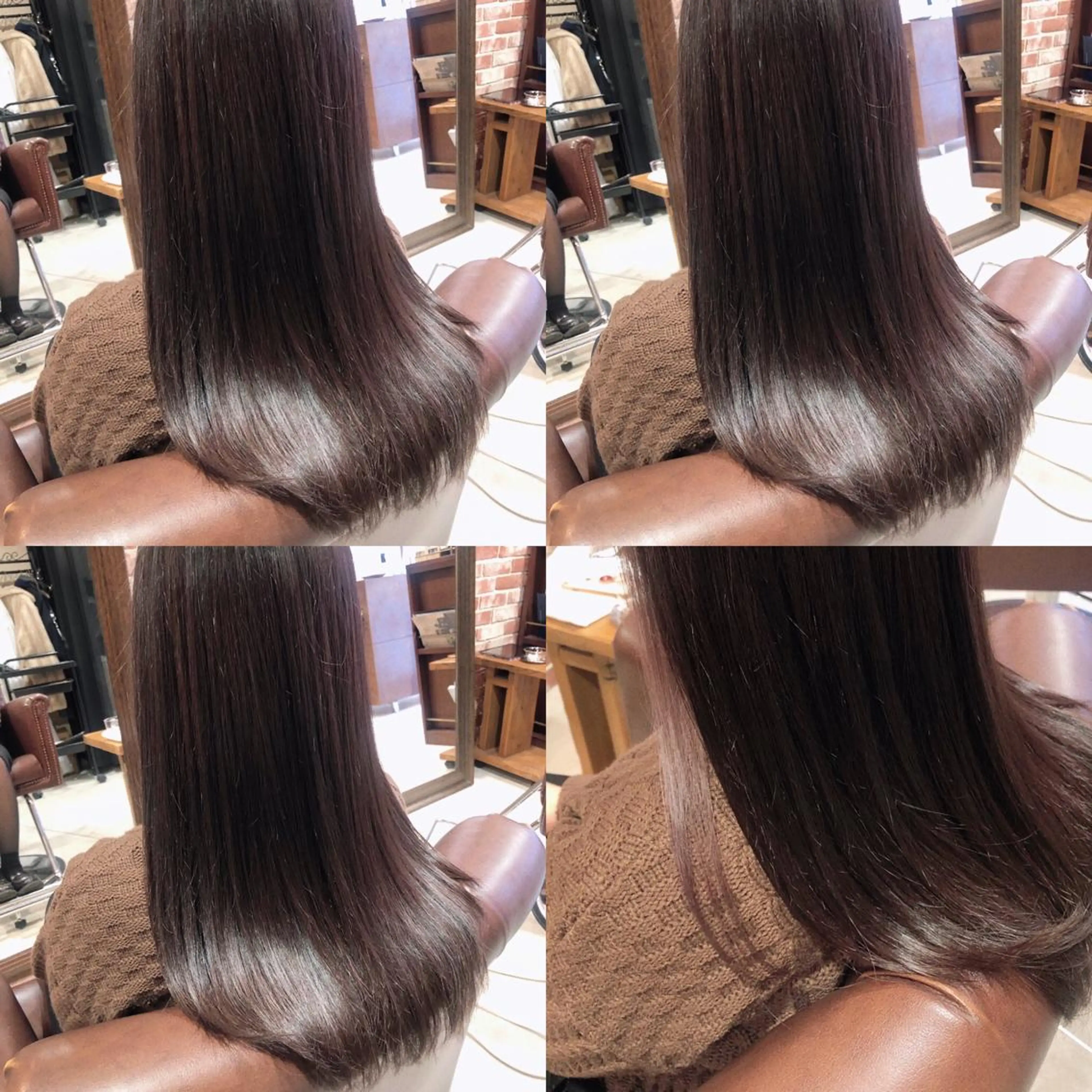 セミロング カラー グレージュ ✨ミニモ限定価格◎ ブリーチ無しカラーのヘアスタイル