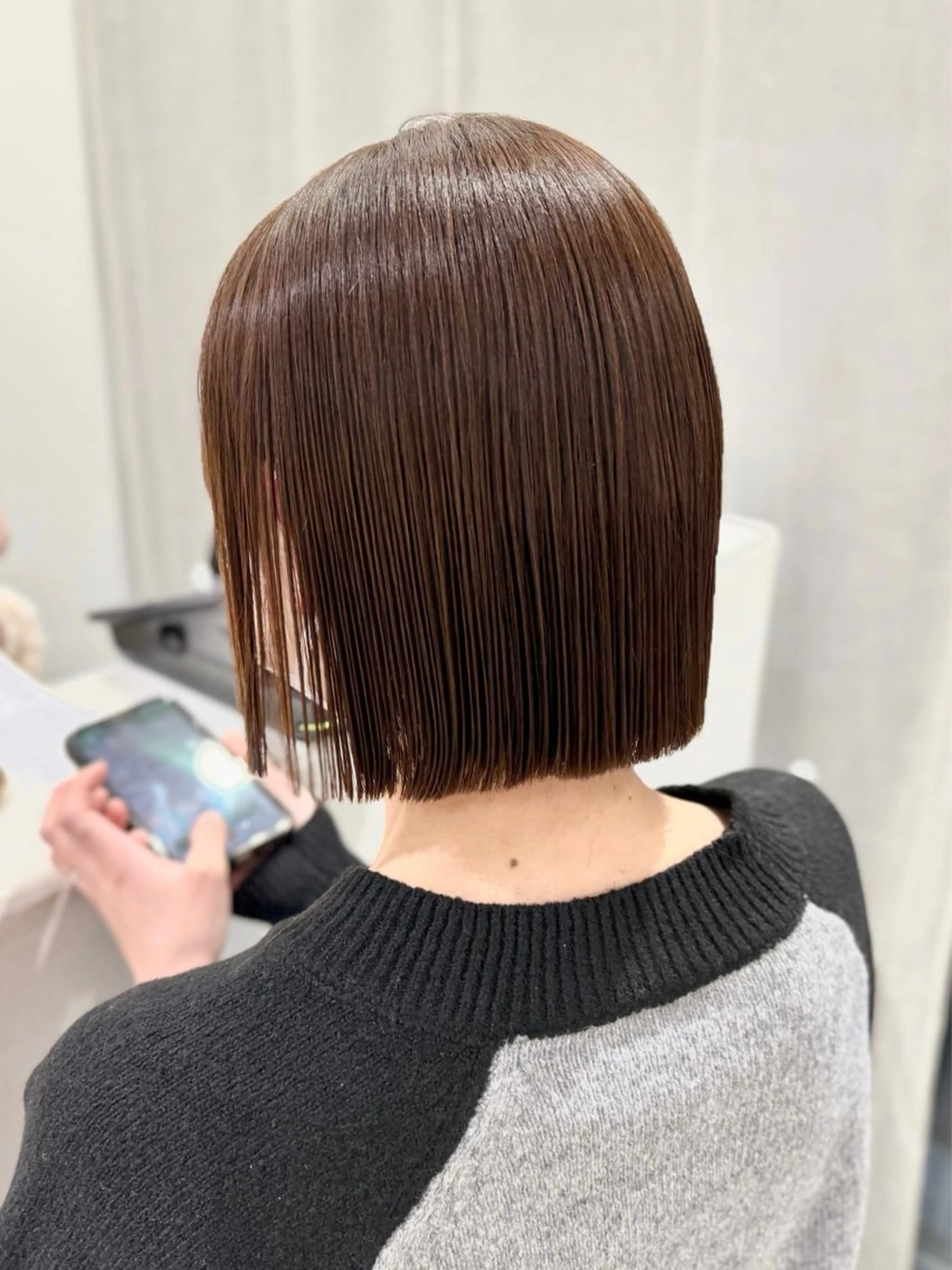 ショート カット 縮毛矯正 ボブ/美髪矯正 /佐藤　奈巳のヘアスタイル