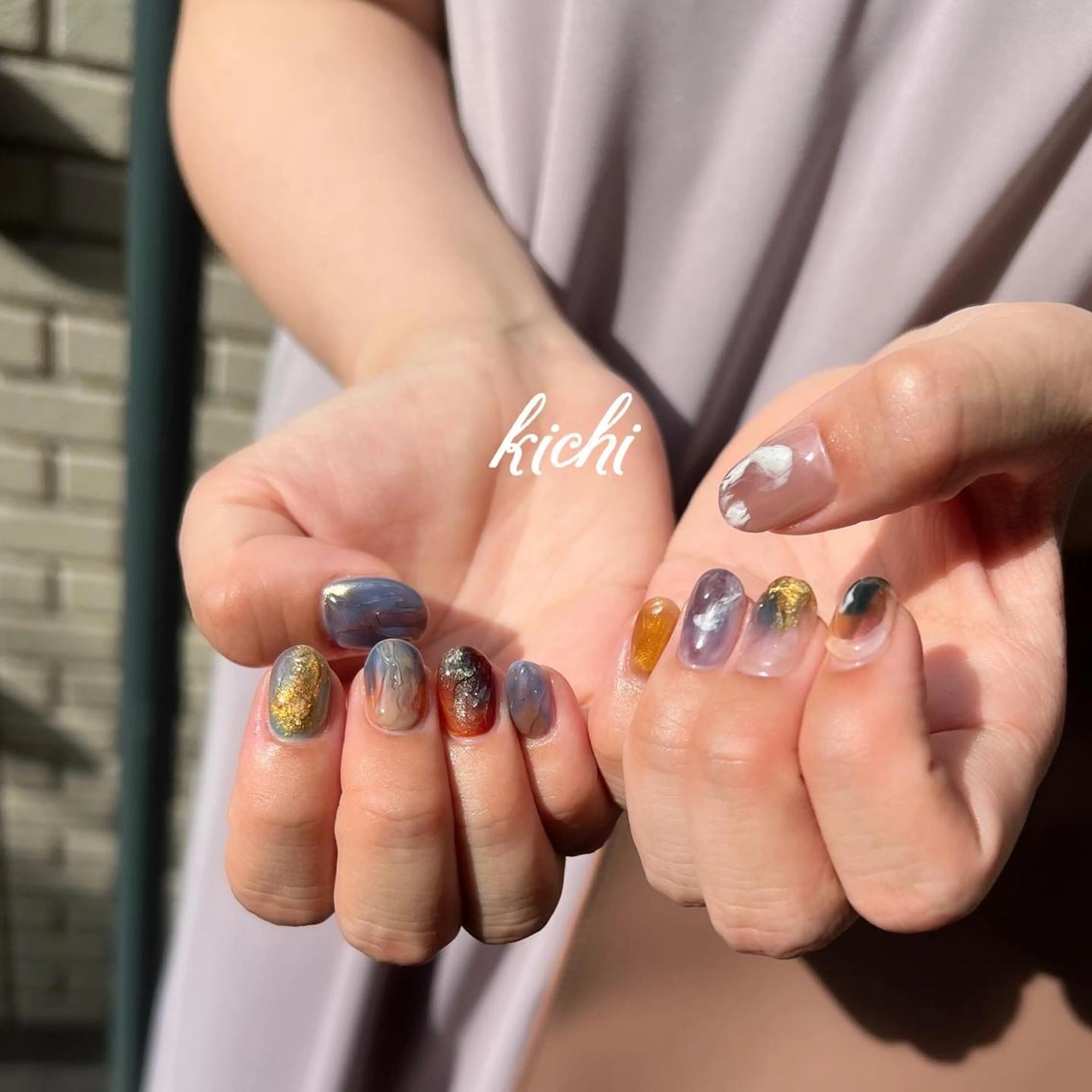 ネイル ジェルネイル メンズネイル ニュアンスネイル パラジェル kichi･:* みじゅのネイルデザイン