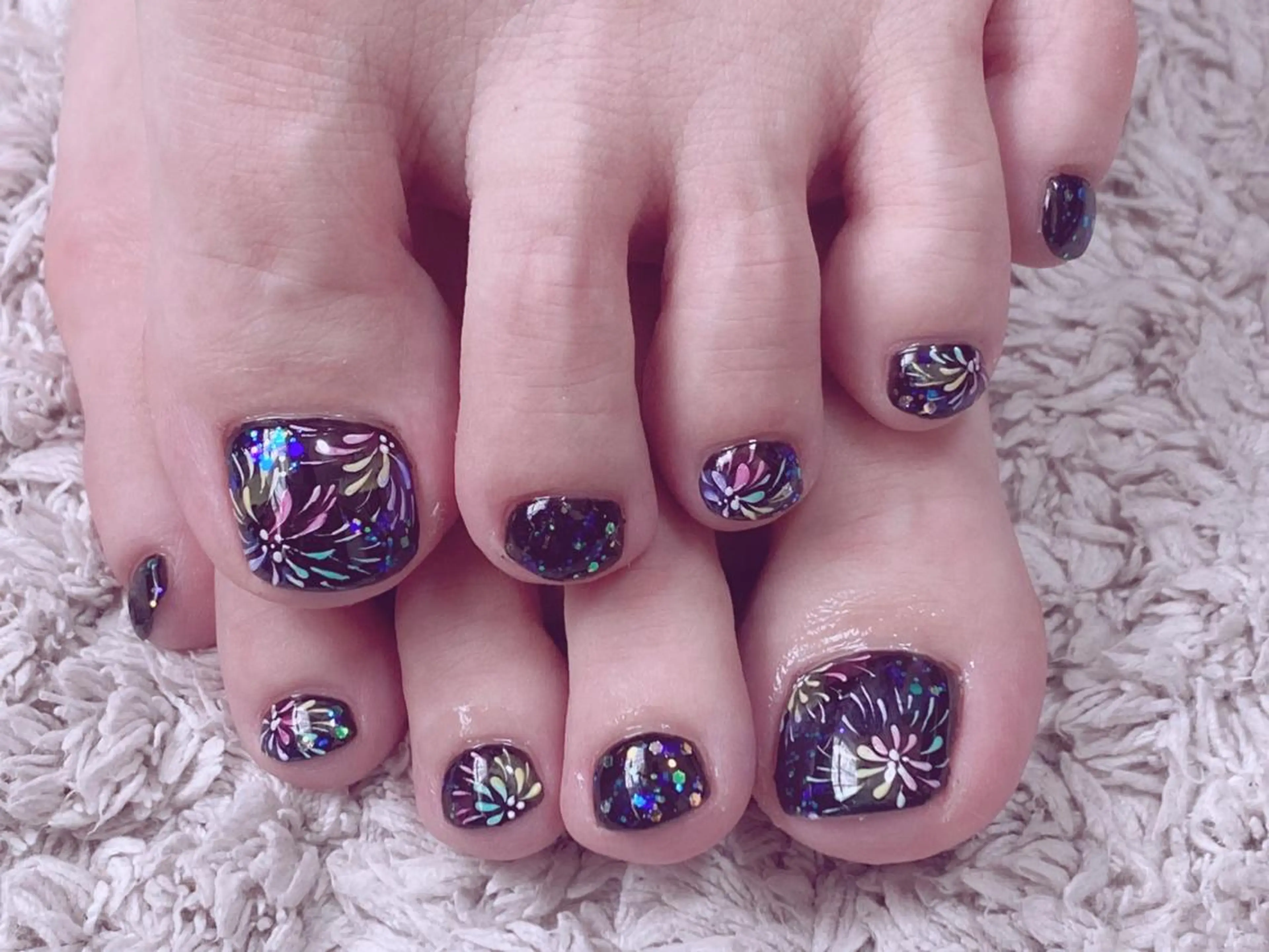 ネイル アートネイル オーロラネイル 桜ネイル クリアネイル フットネイル Ｎail Ｓalon ertiのネイルデザイン