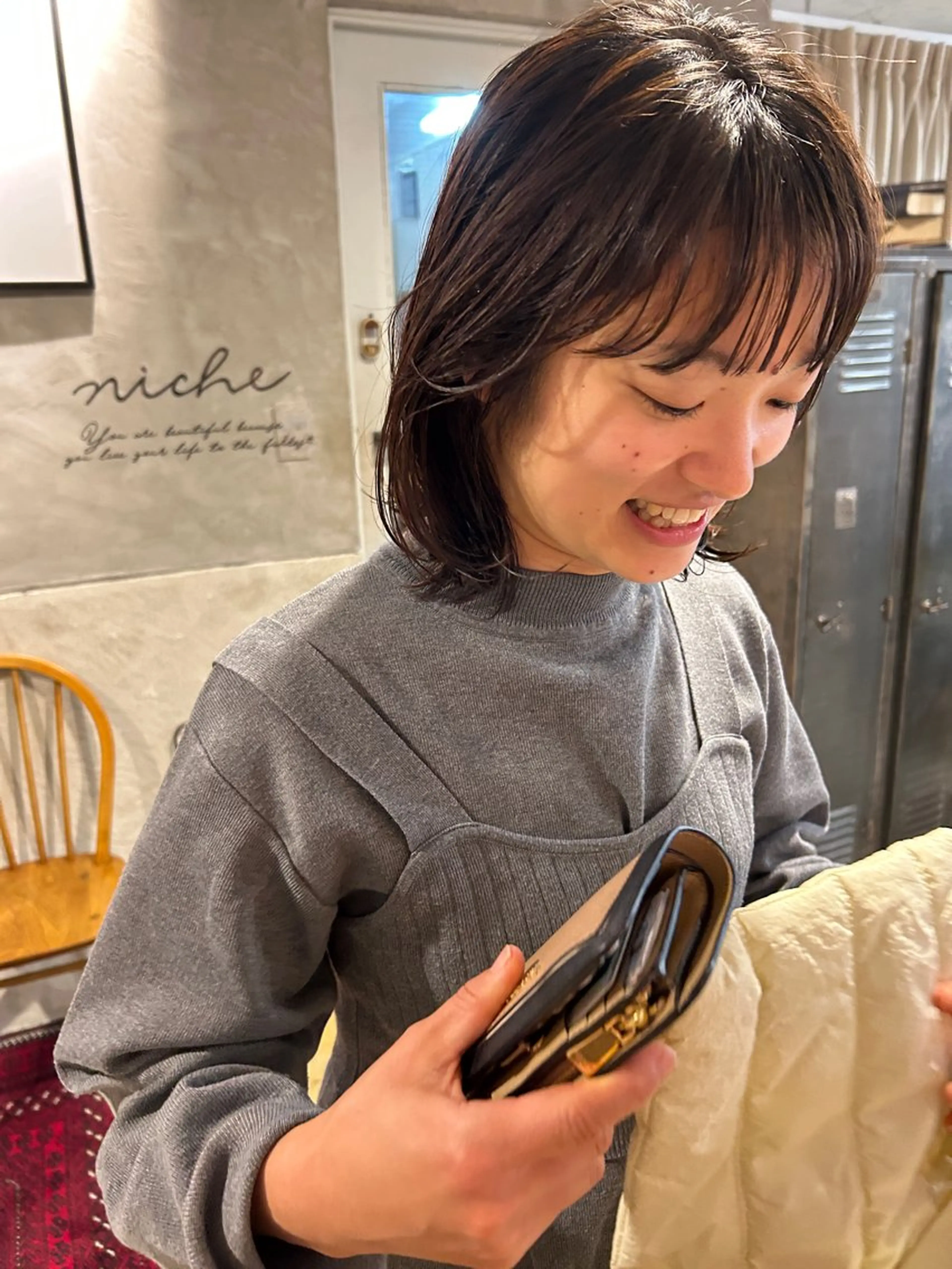 ミディアム パーマ ミディアムパーマ カット パーマ さの あやねのヘアスタイル