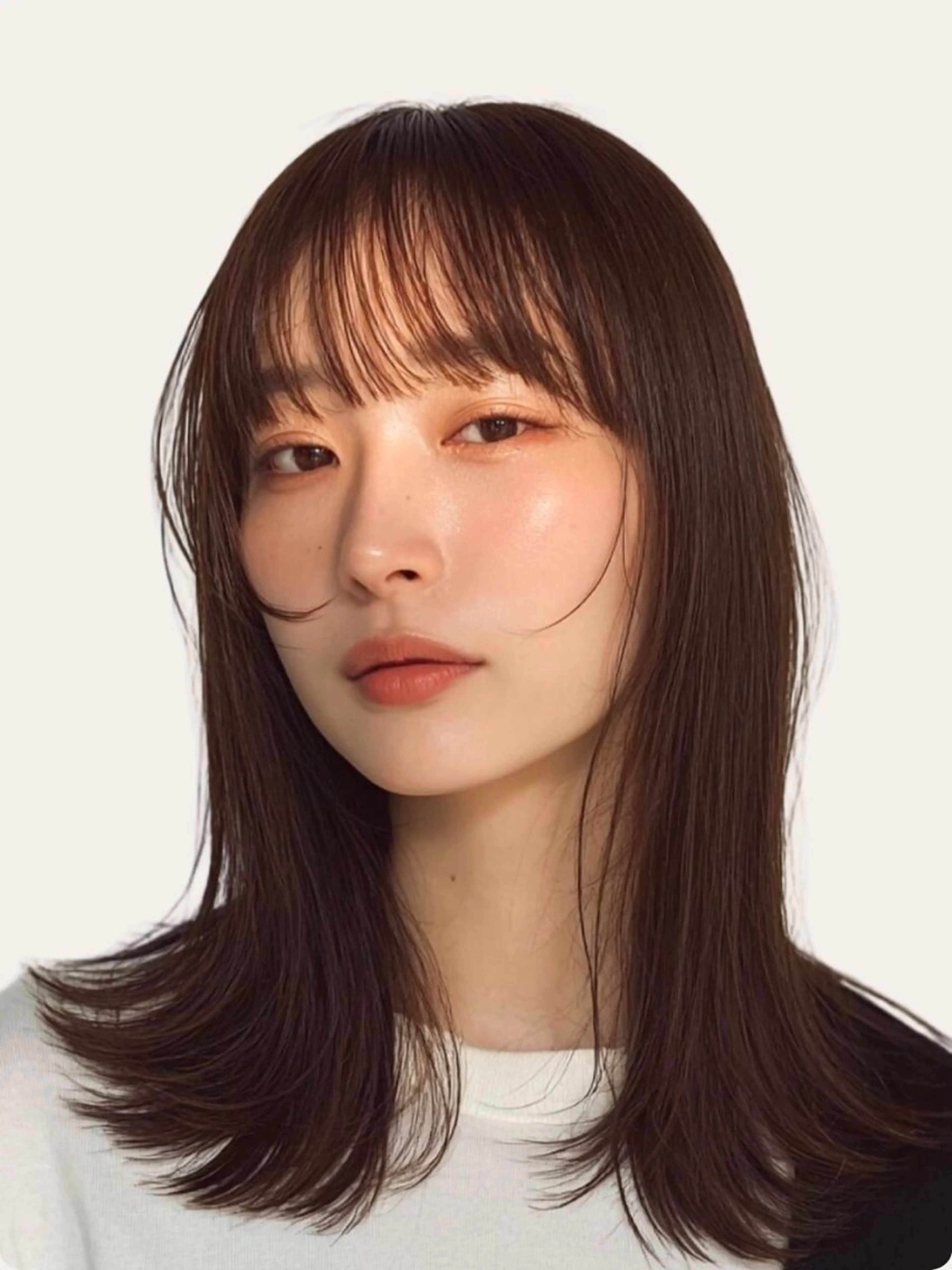 ミディアム カット ヘアカラー トリートメント ニワ/レイヤーカット /透明感カラー💎のヘアスタイル