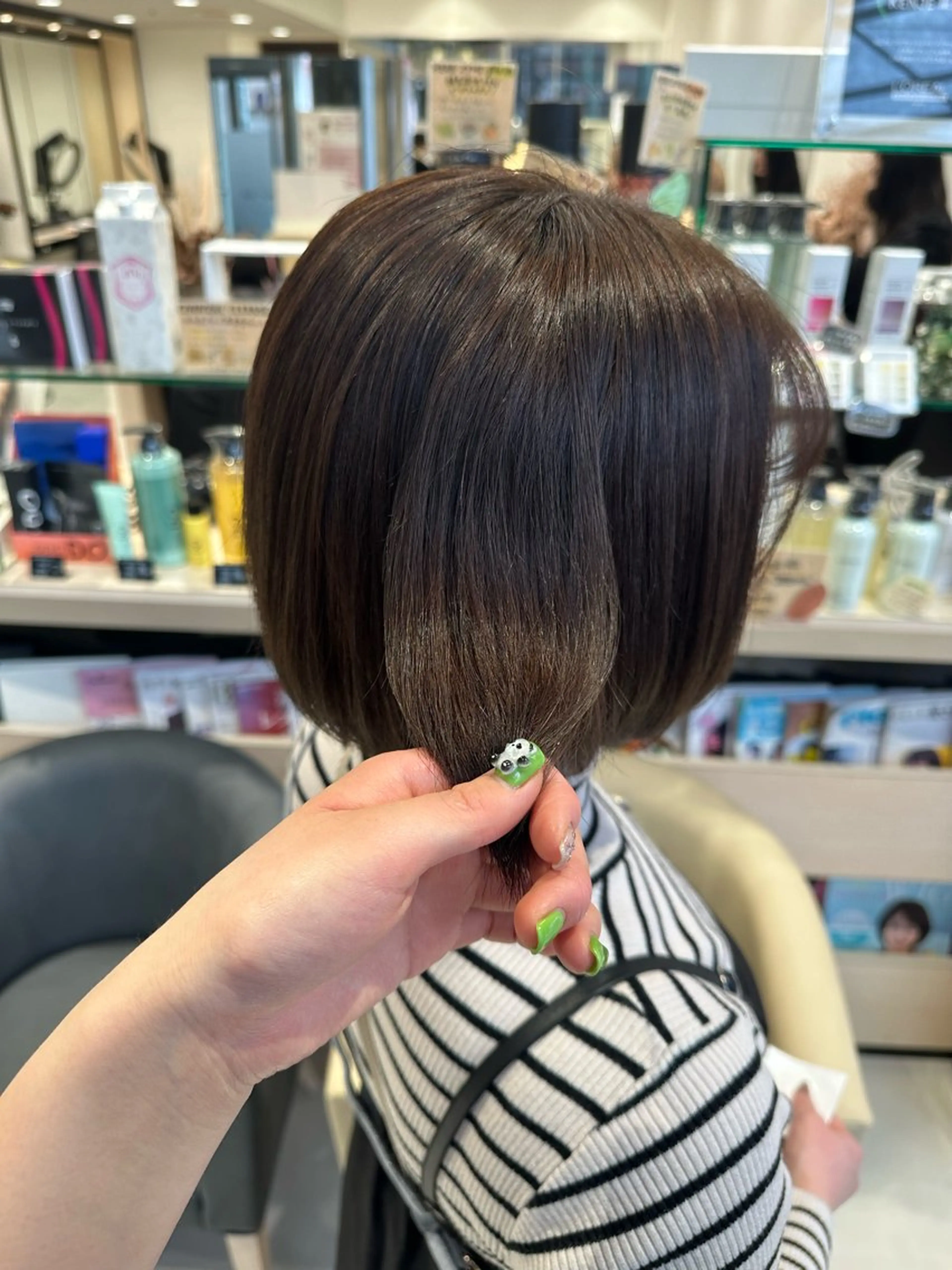 ミディアム カラー ヘアカラー クロスパーマ/うる艶 カラー/Kurumiのヘアスタイル