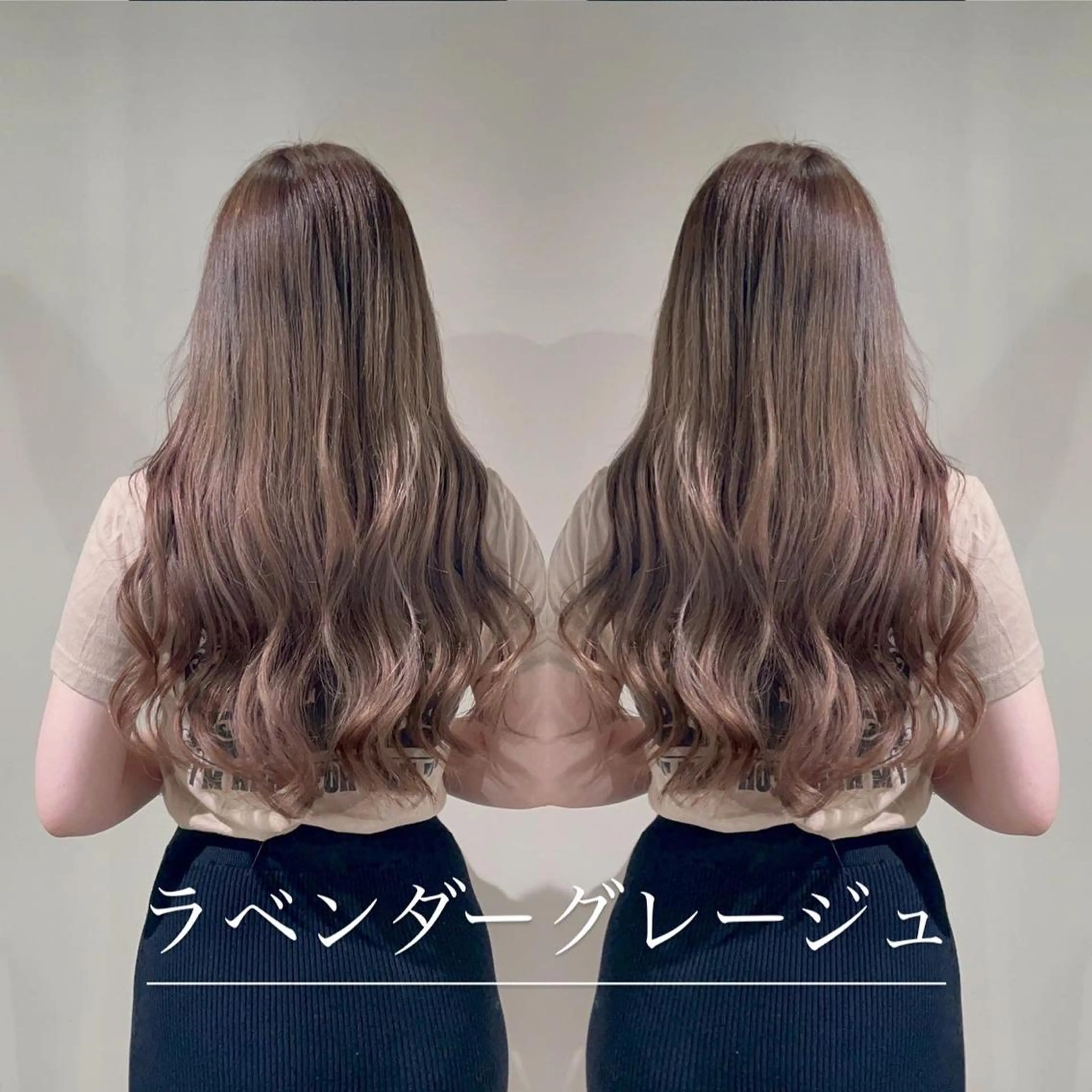 セミロング カラー グレージュ ハイライトカラー ラベンダーカラー ラベンダーグレージュ ラベンダーグレー ヘアカラー トリートメント ヘッドスパ 🦋美髪/エクステ 🦋アベイクミのヘアスタイル