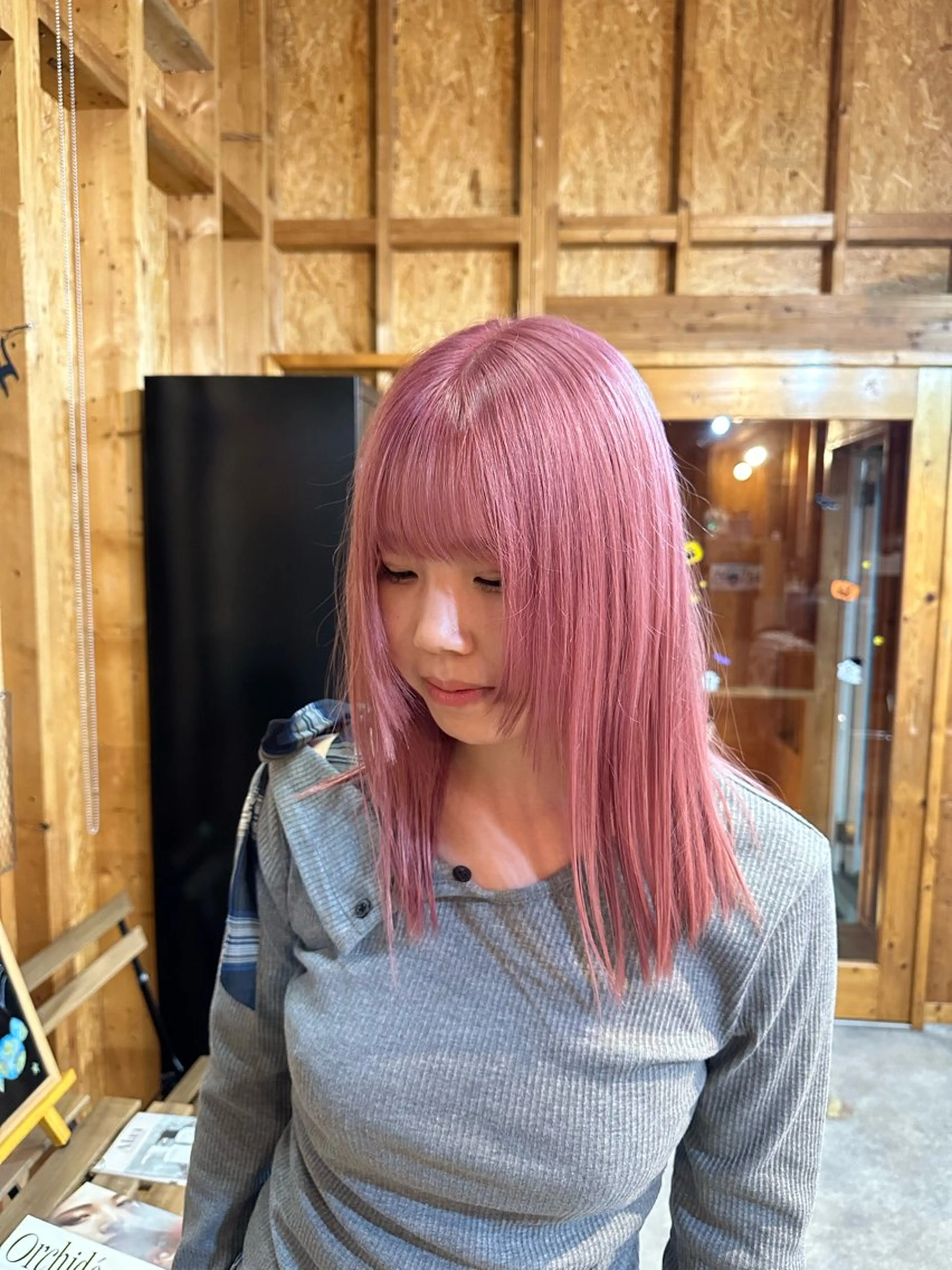 セミロング 🧸ミルクティー /ブリーチ🫧あずみのヘアスタイル