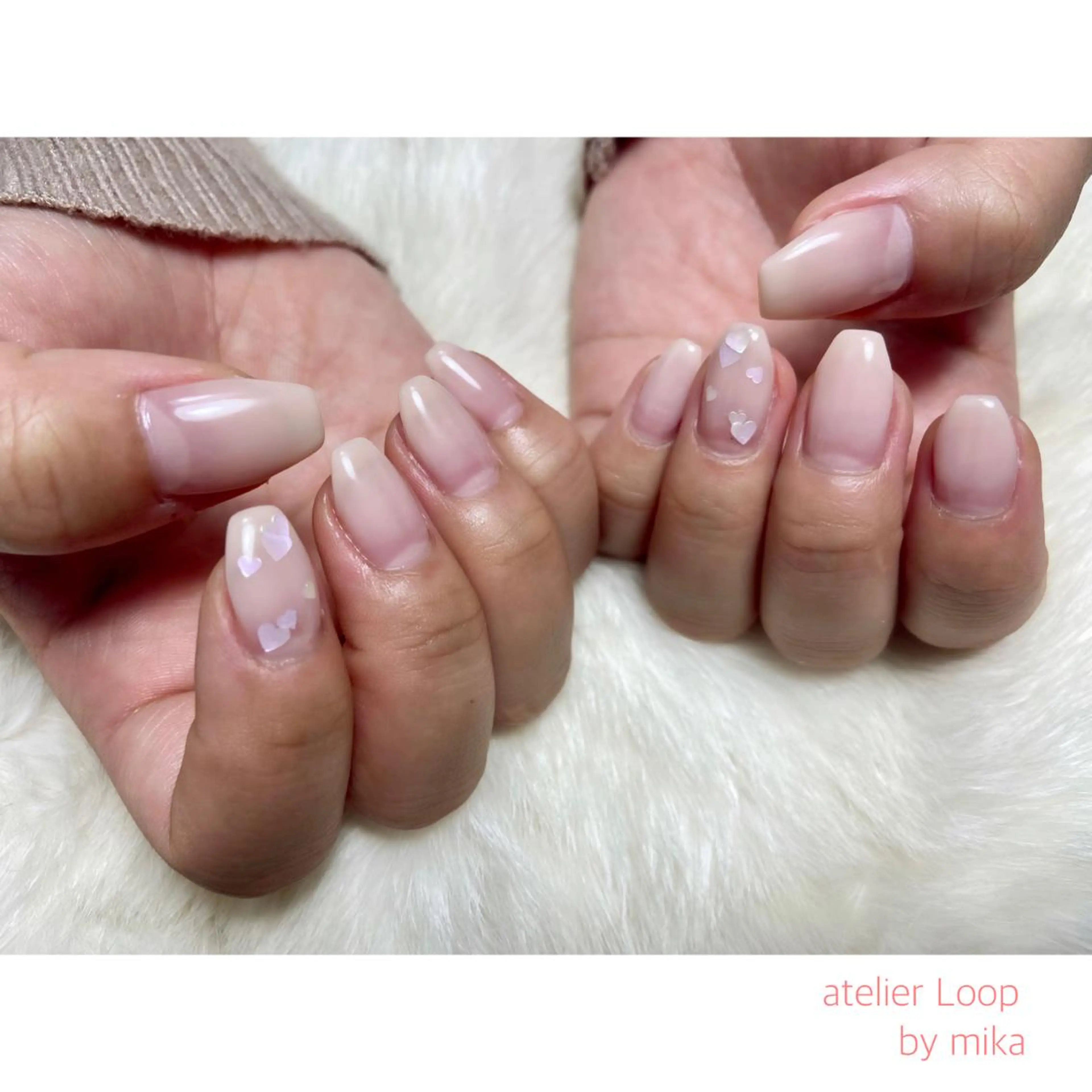 ネイル グラデーション ワンカラーネイル ハンドネイル atelierLoopbyshiho所属・atelier Loop♪MIKAのネイルデザイン