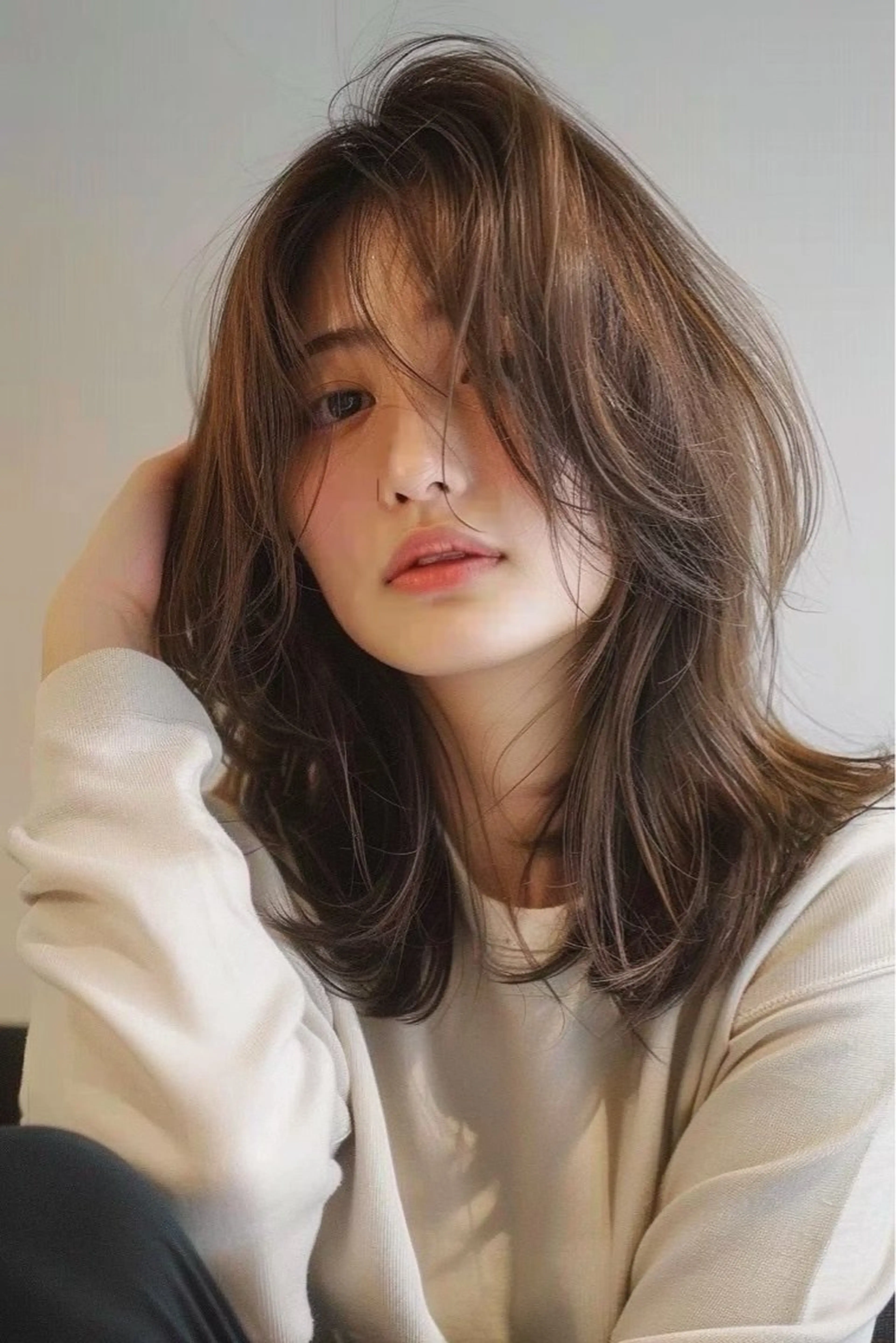 ミディアム カラー カット ヘアカラー トリートメント 最新ケアカラー 髪質改善/YUTOのヘアスタイル