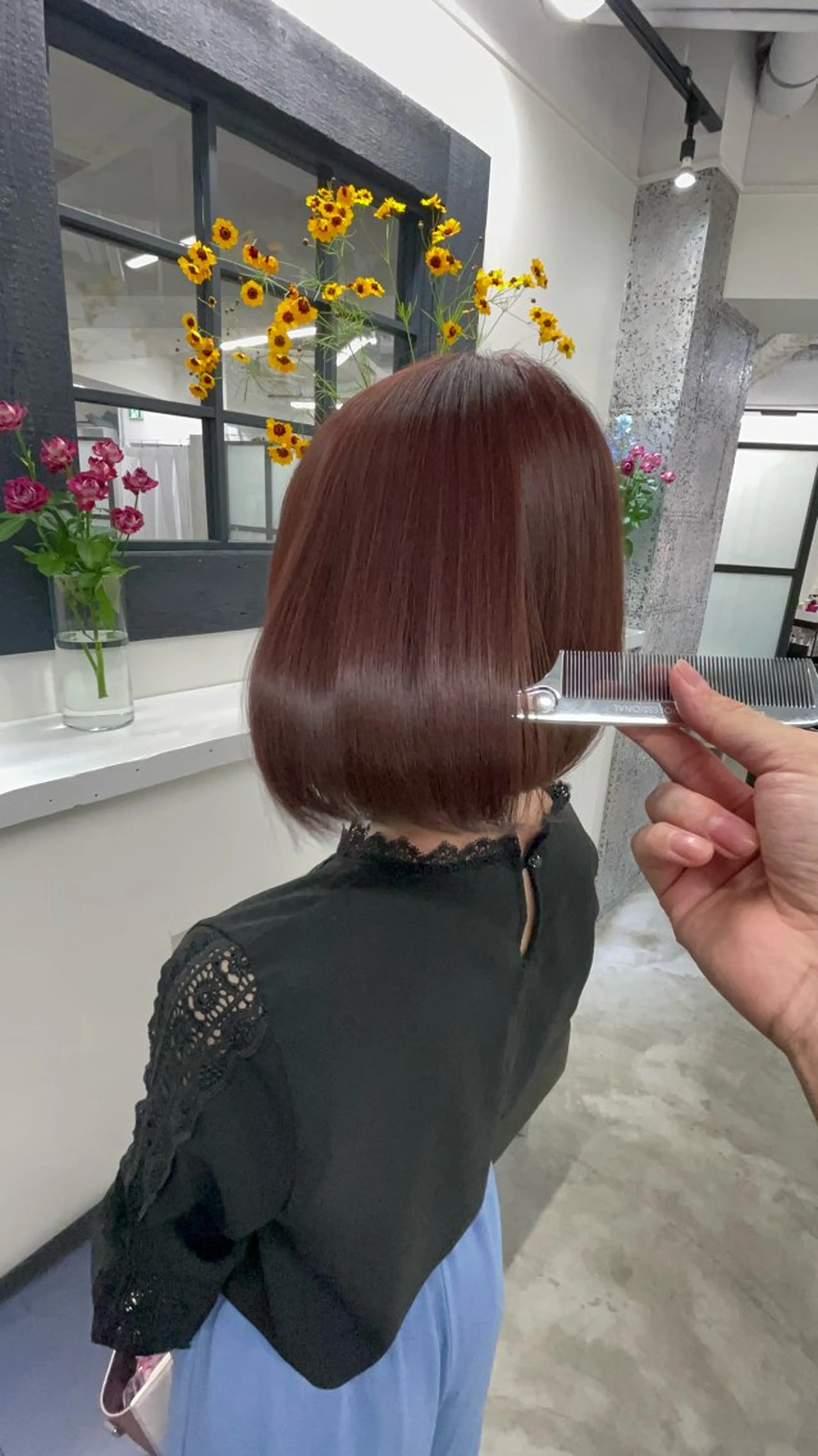 ミディアム ヘアカラー トリートメント soigné 表参道【ソワネ】所属・🖱️透明感カラー ×髪質改善Rikyuのヘアスタイル