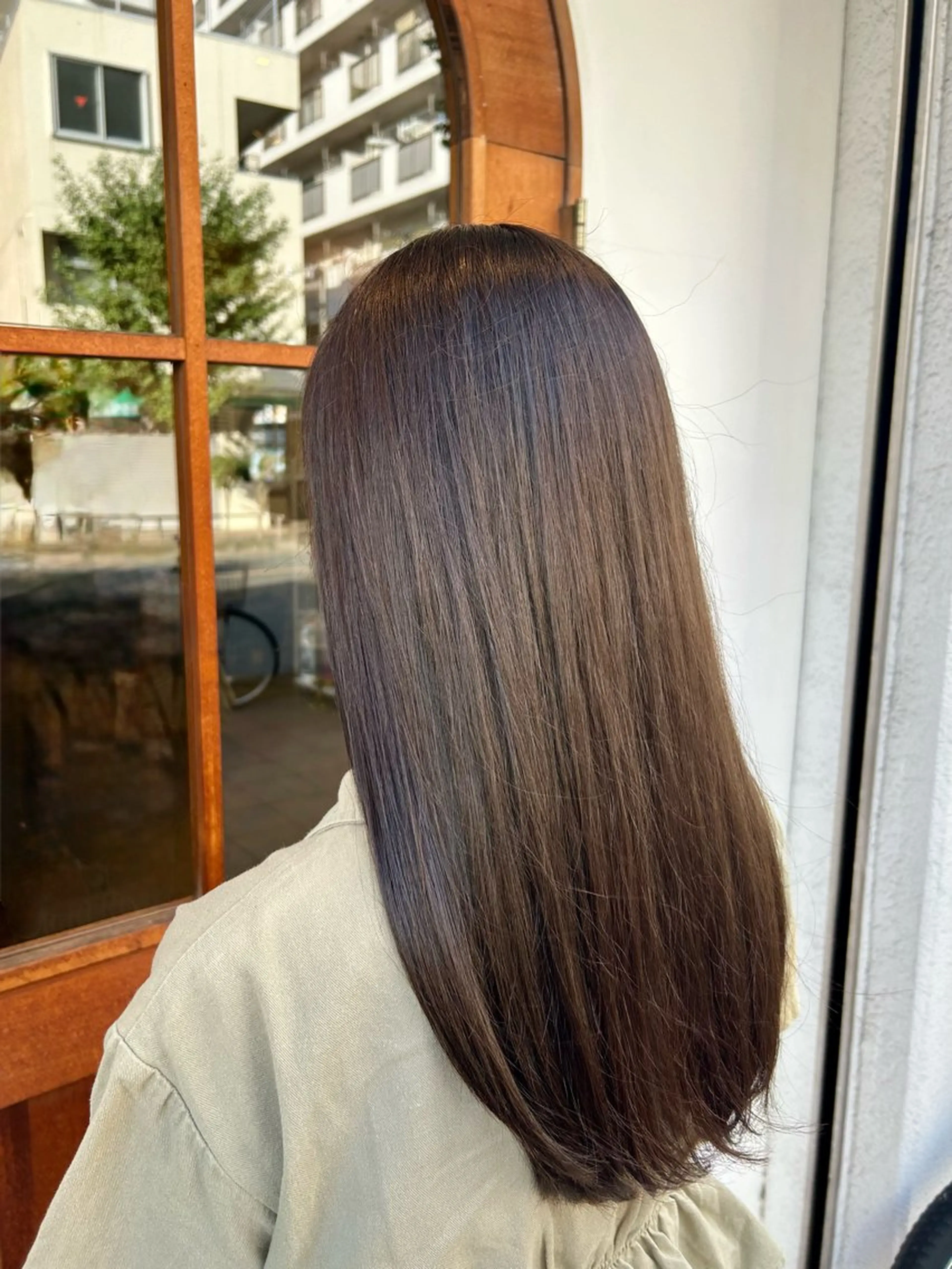 セミロング カラー カット ヘアカラー あずま みゆのヘアスタイル