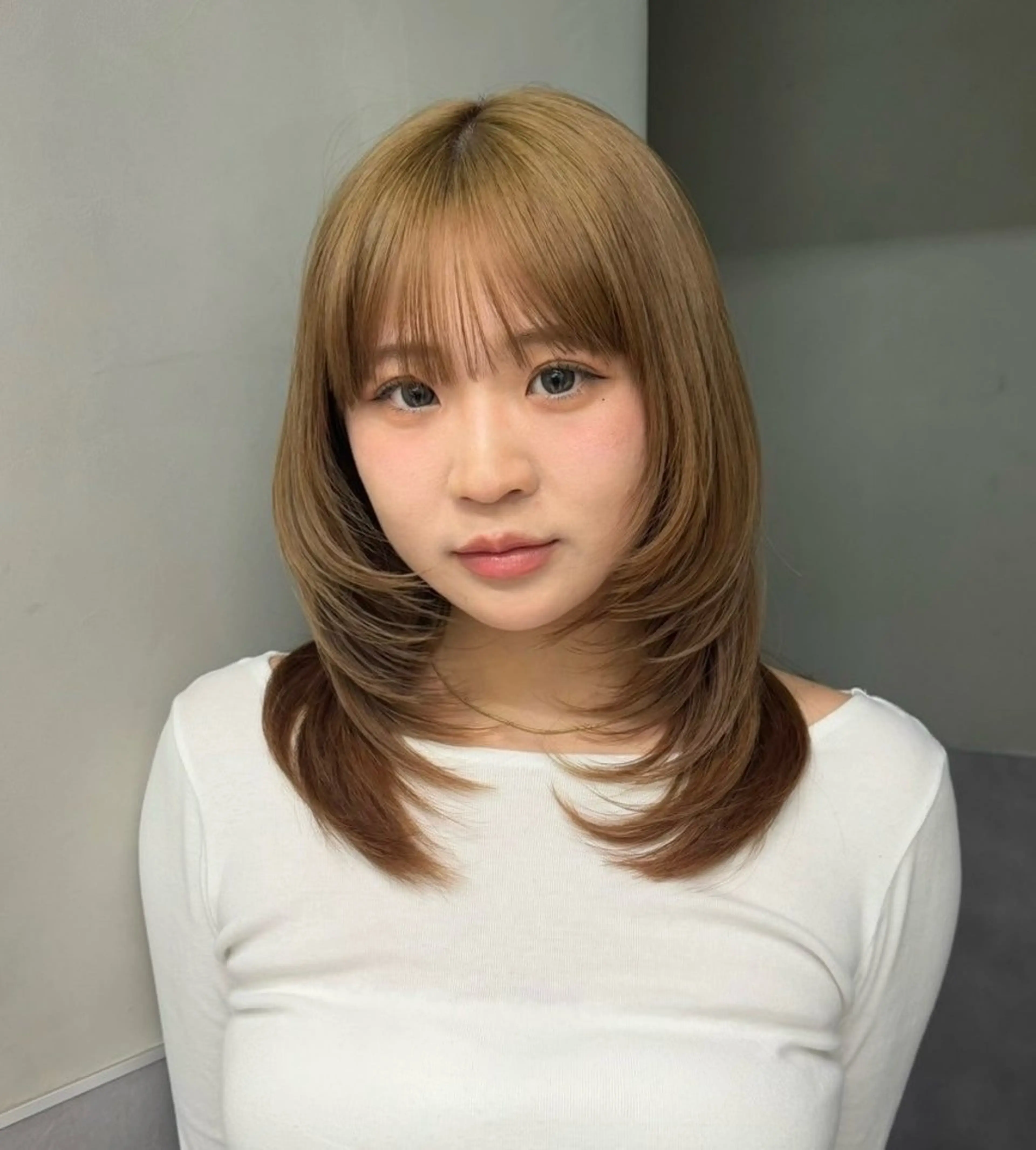 ミディアム ヘアカラー トリートメント ヘッドスパ 日吉/レイヤー/ 髪質改善/iatoのヘアスタイル