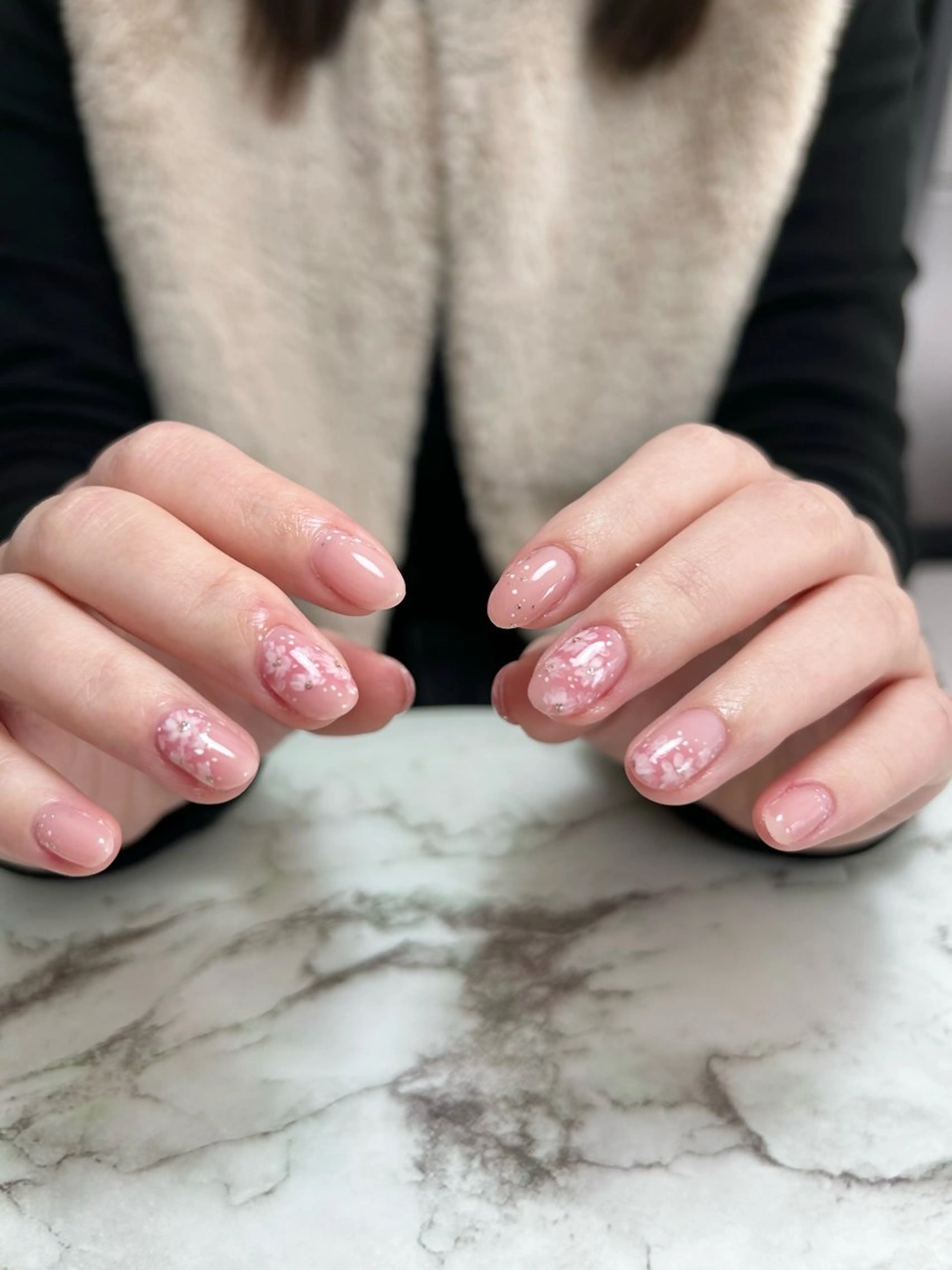 ネイル 桜ネイル ハンドネイル フットネイル TESORO nailのネイルデザイン