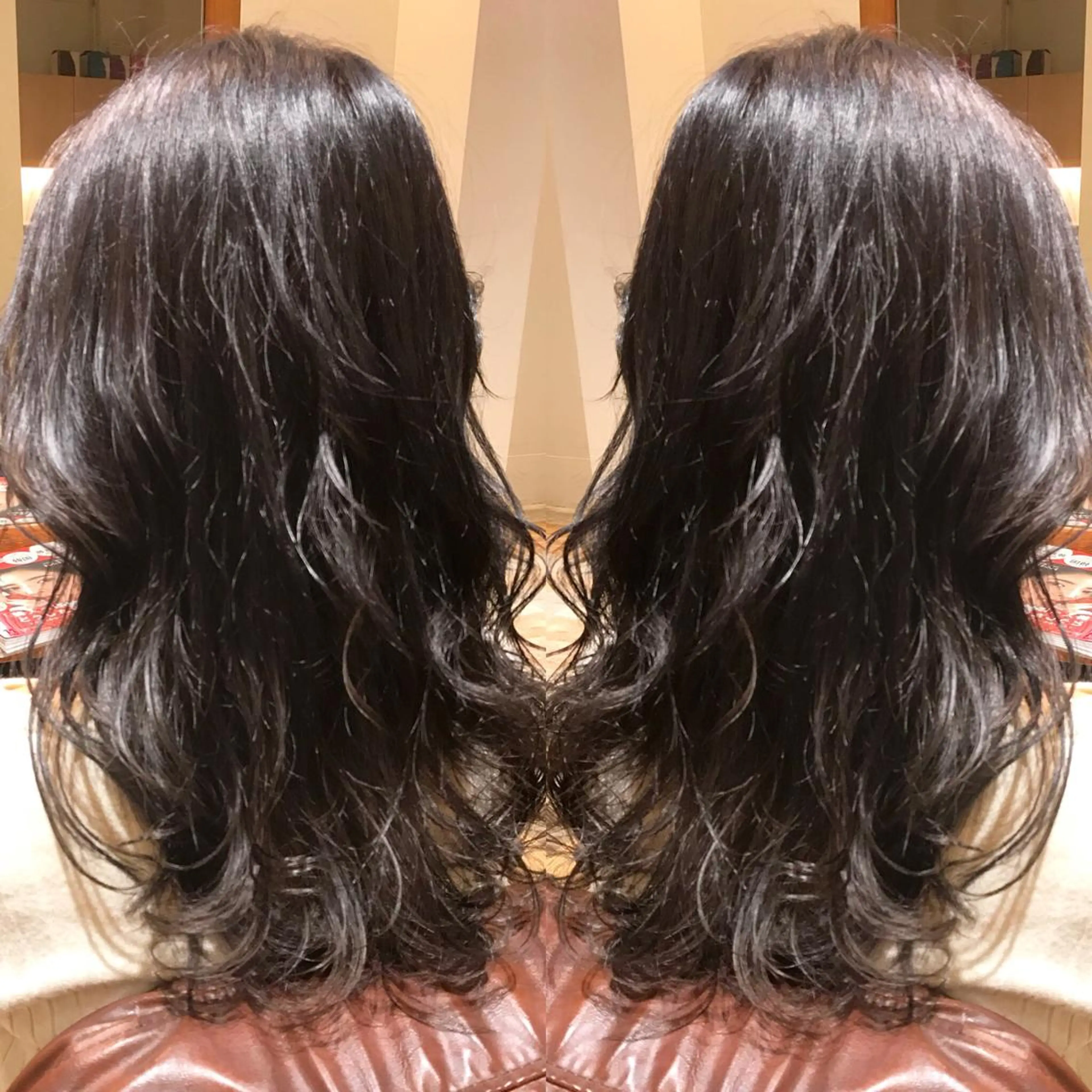 セミロング カラー シールエクステ⭐️ オオミタクヤのヘアスタイル