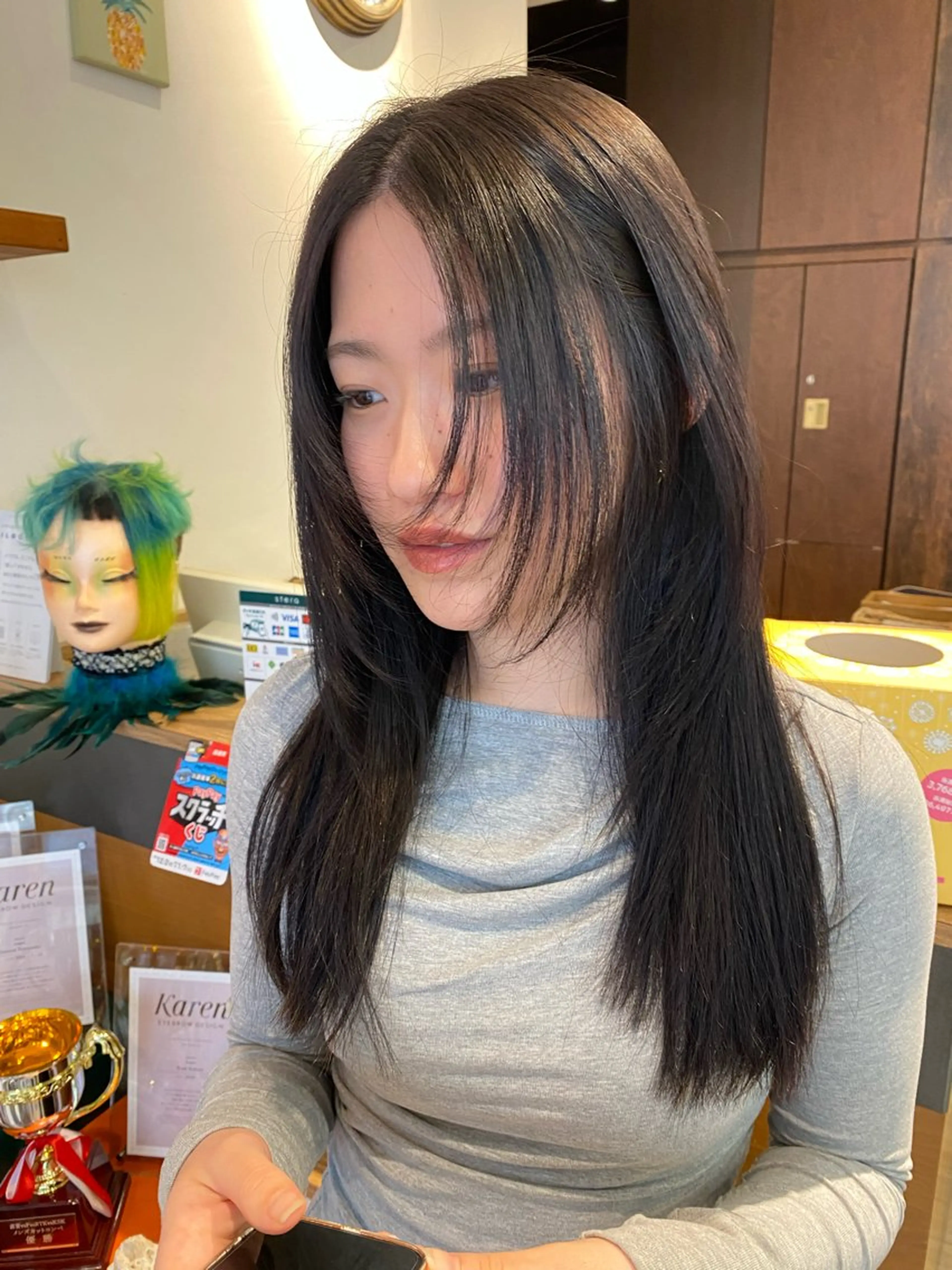 [ナチュラル可愛いワンカラー💭]×[レイヤーカット🖤]5060の写真