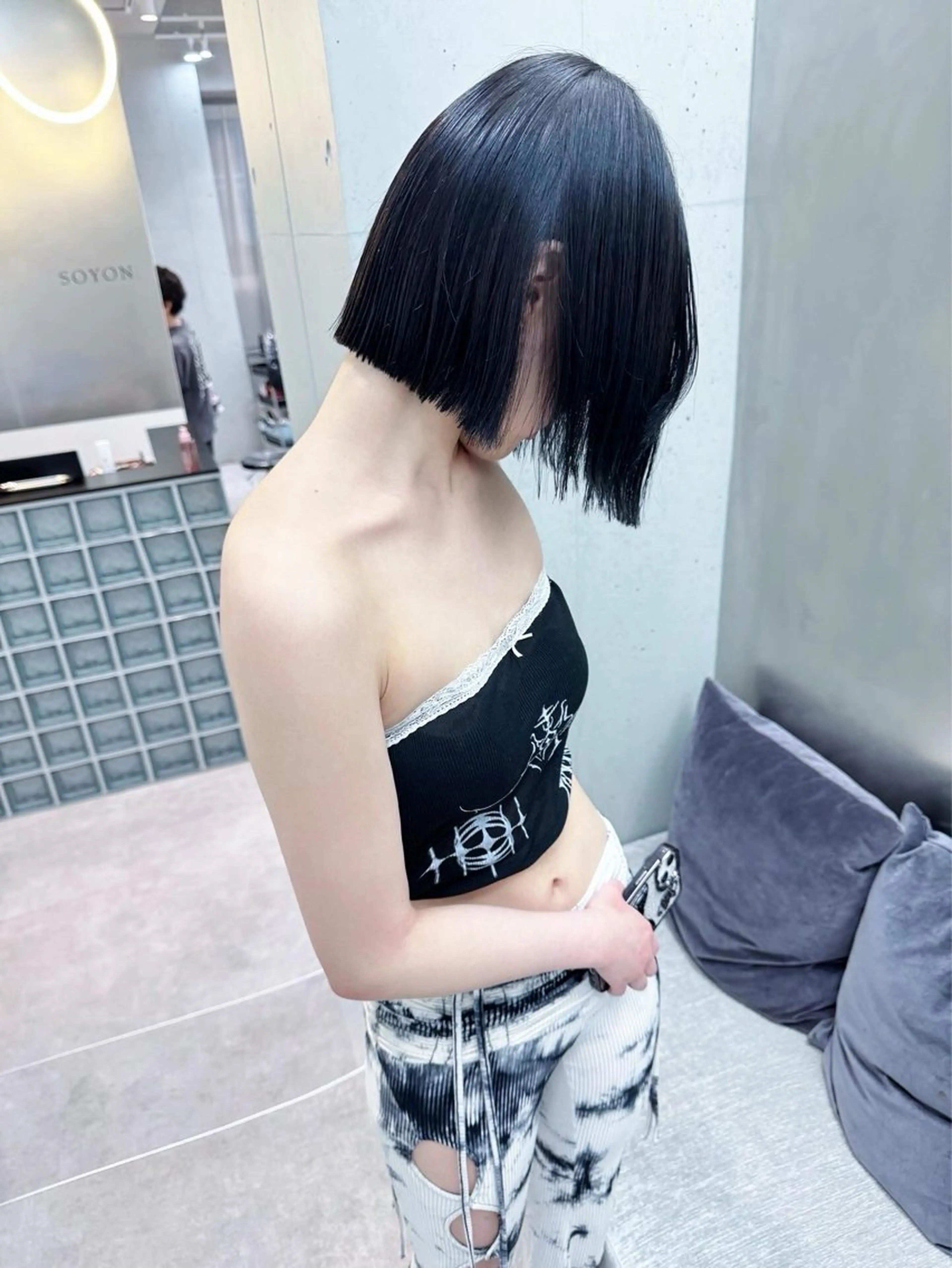 ミディアム ボブ 韓国風ヘア トリートメント SOYON nanamiのヘアスタイル