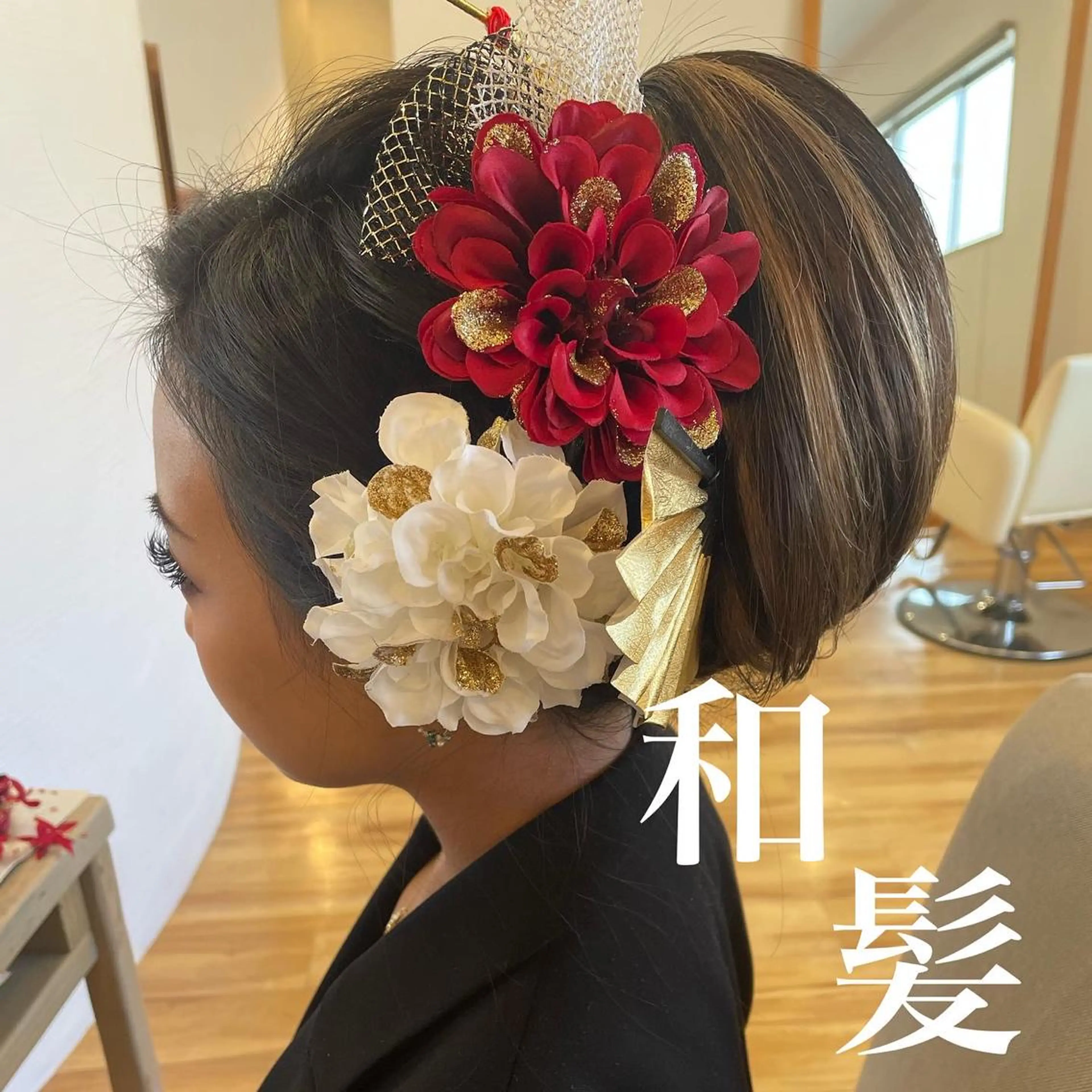ヘアアレンジ 成人式 ヘアセット 北九州美容室 🕊️わかな✂︎のヘアスタイル