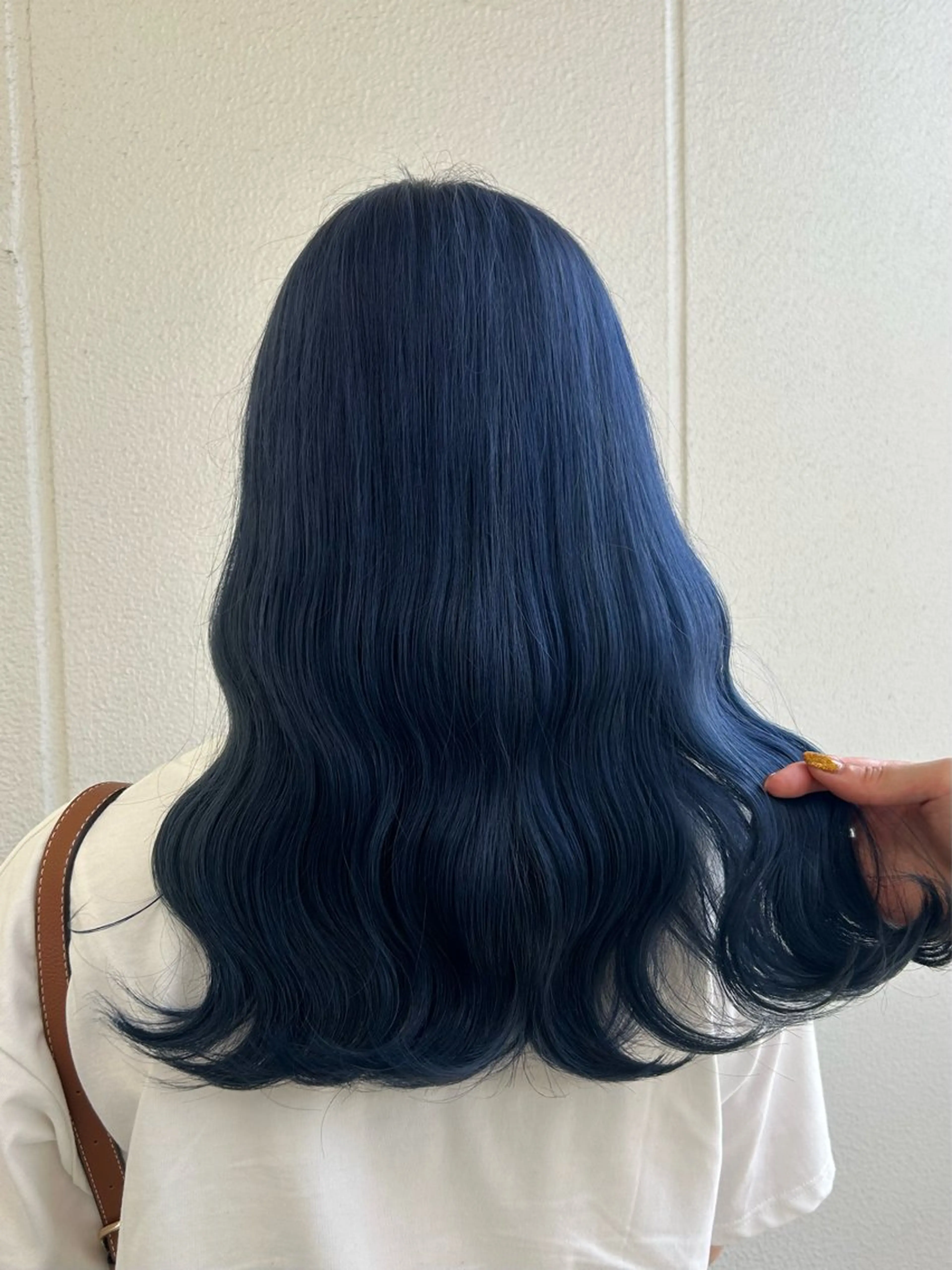 ミディアム カラー ヘアアレンジ ブルーカラー 🍑韓国艶髪🇰🇷 店長【桑原ユキネ】のヘアスタイル