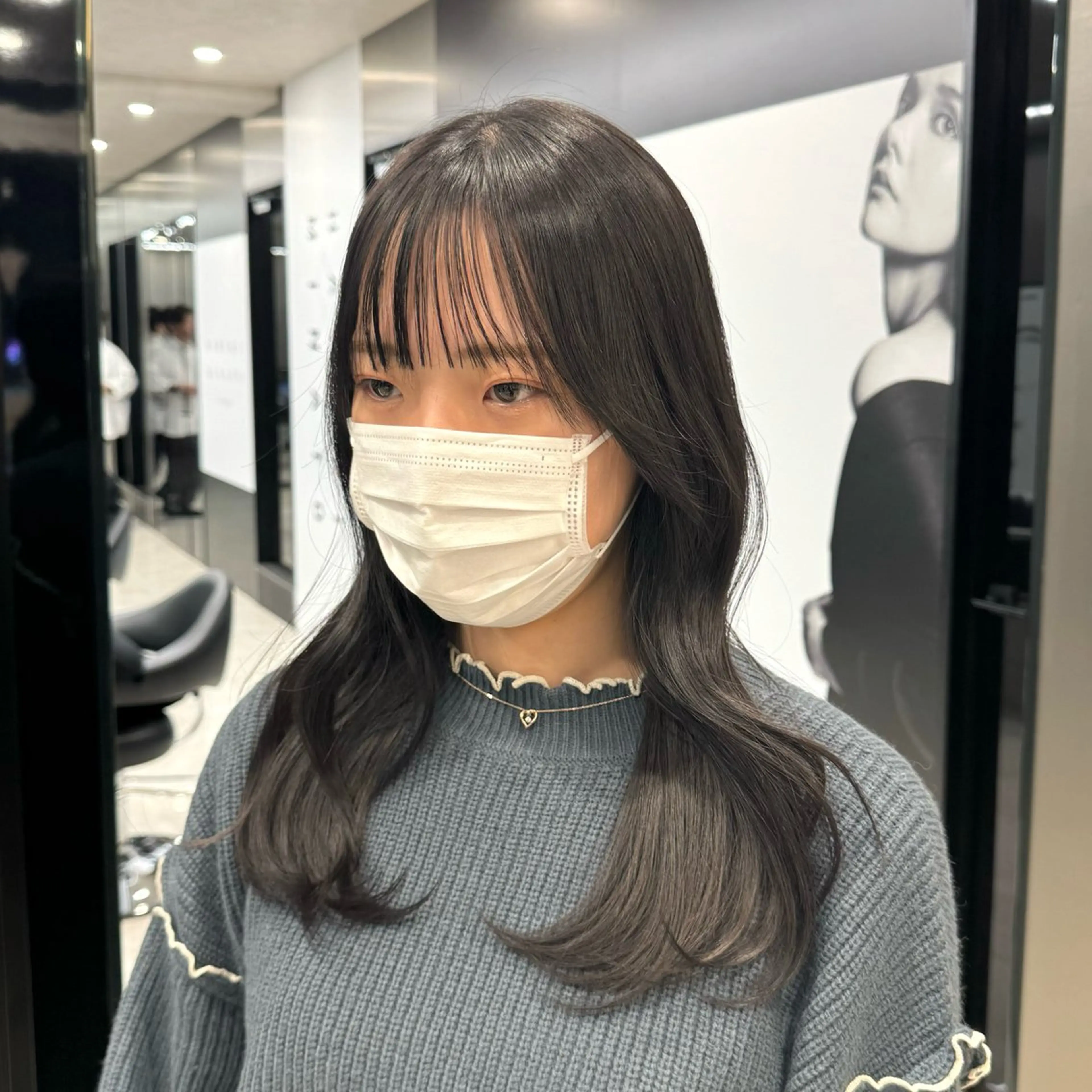 ロング カラー ブリーチ ブラウンカラー 透明感カラー グレージュ ブリーチなしカラー ヘアカラー トリートメント HARUKI MINATO Japan SENDAI所属・🌈【透明感・韓国 ヘア】がっきー🌈のヘアスタイル
