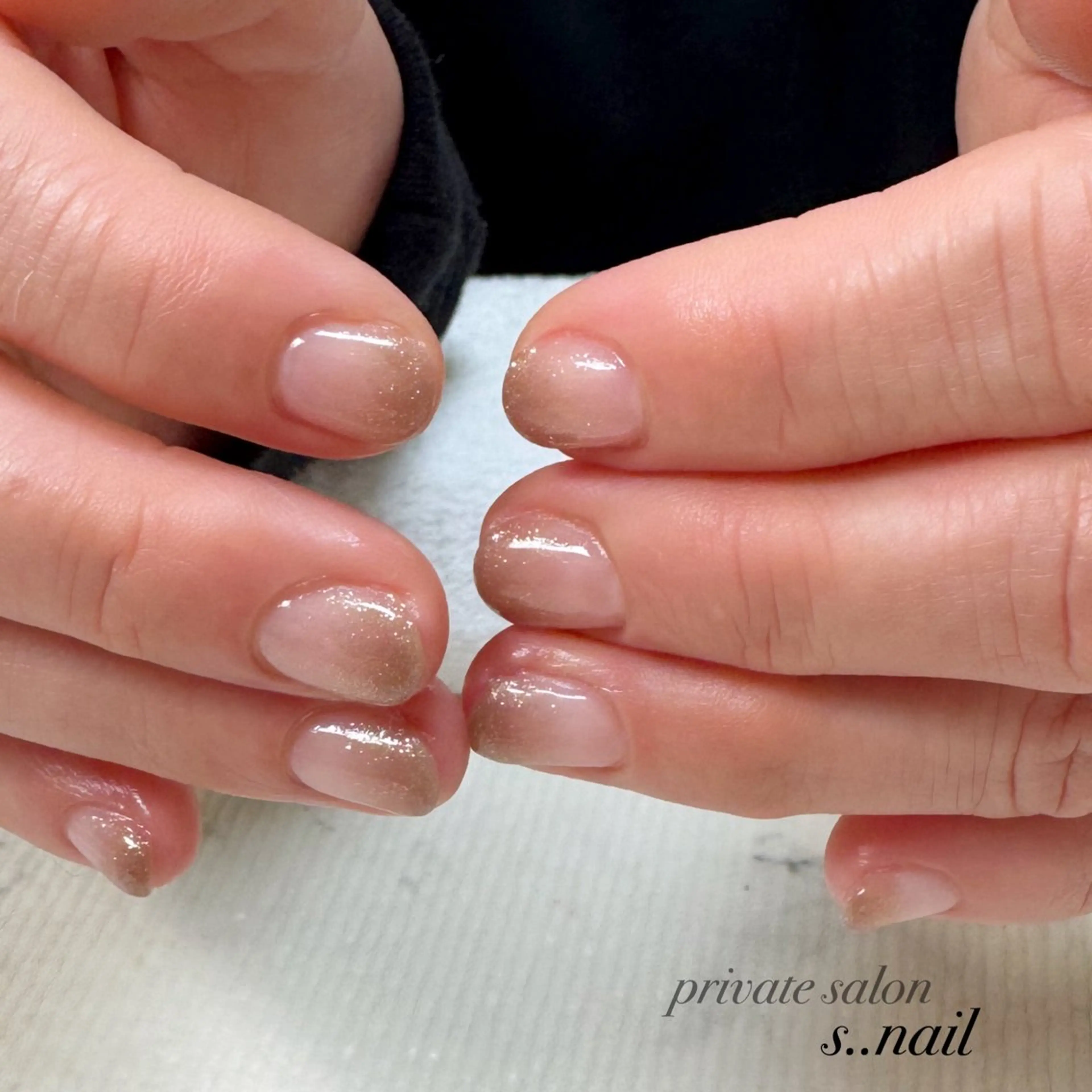 ネイル ブラウン ラメ(グリッター) ハンドネイル フットネイル s..nail / MORITAのネイルデザイン
