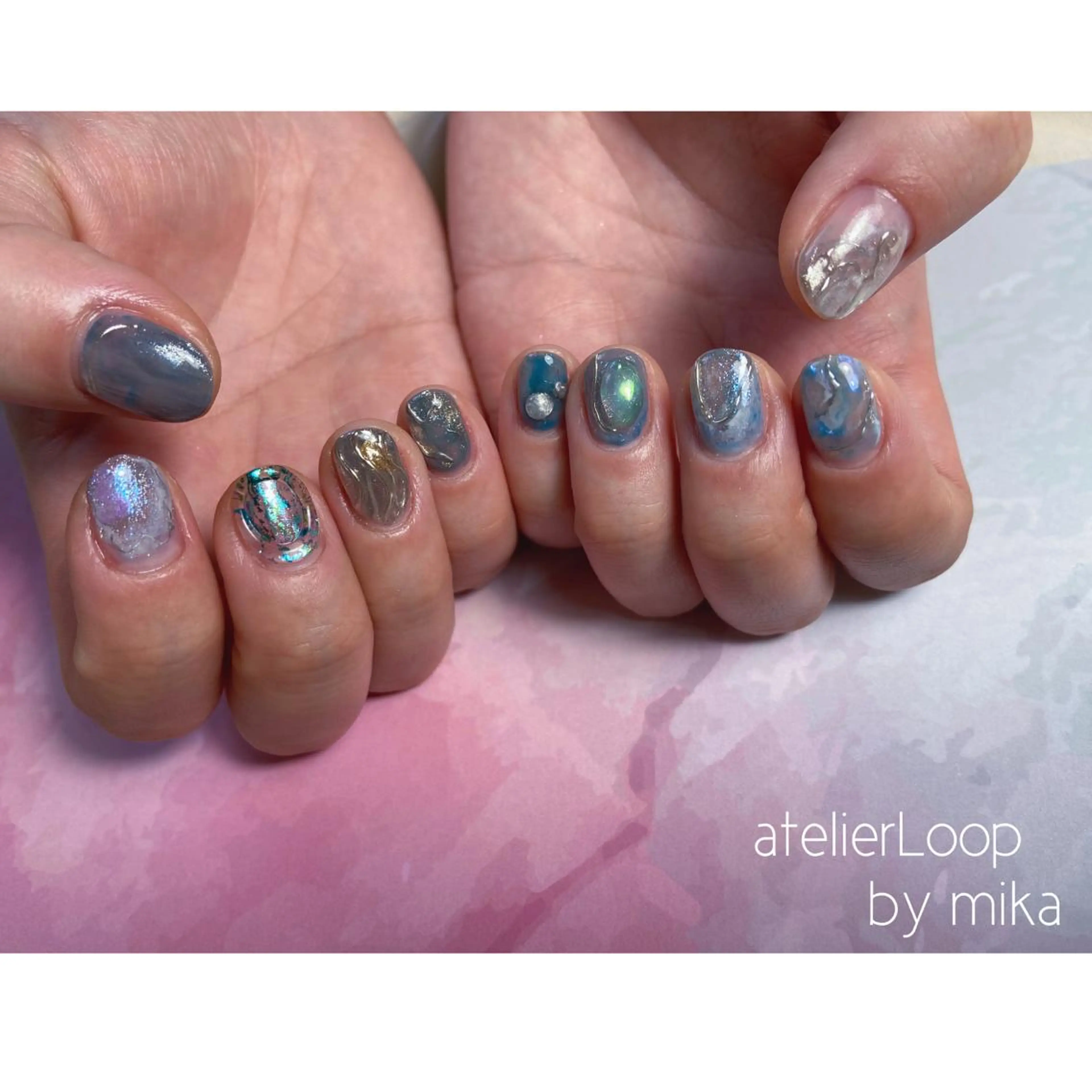 ネイル ニュアンスネイル ハンドネイル atelierLoopbyshiho所属・atelier Loop♪MIKAのネイルデザイン