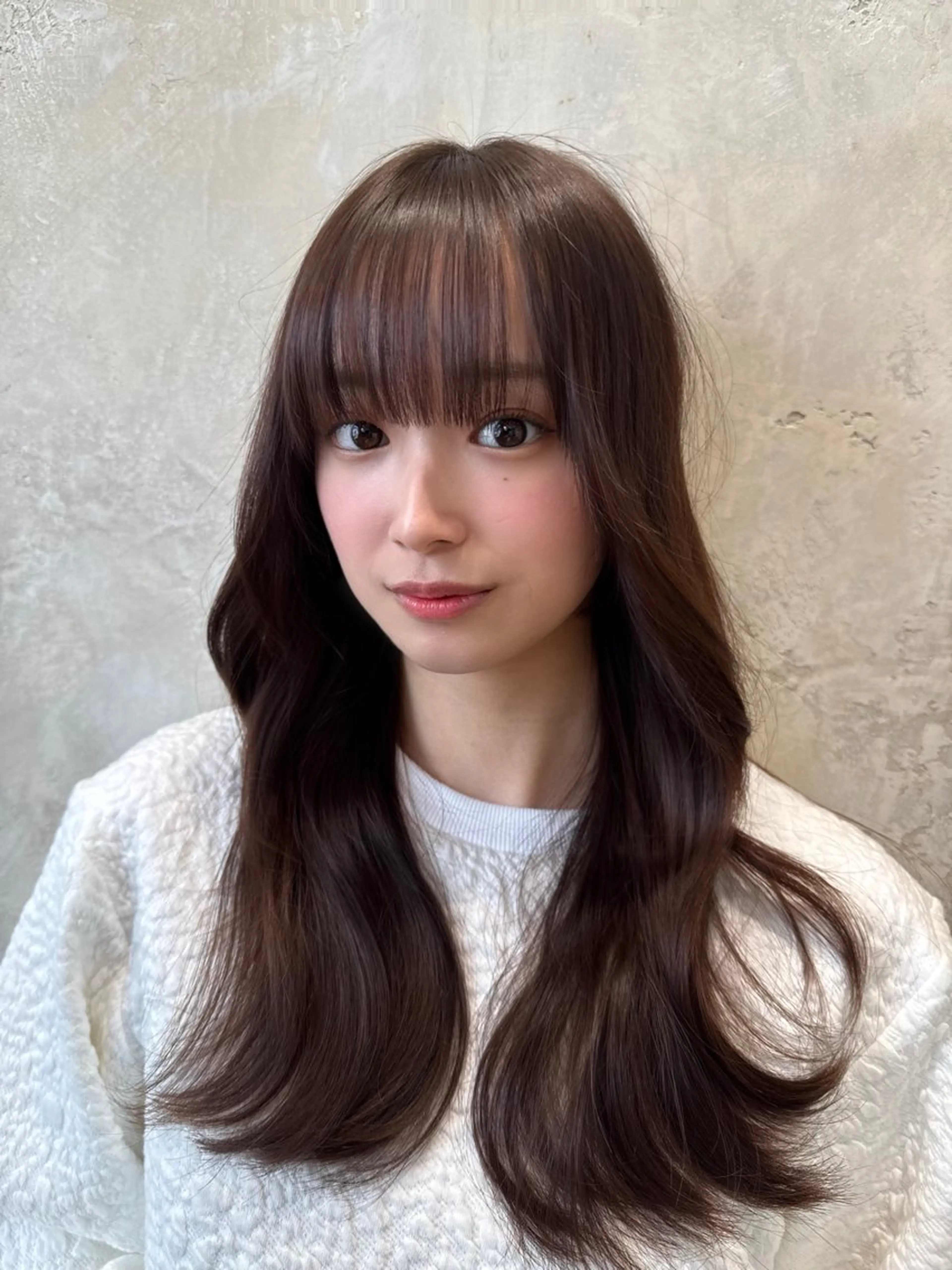 ロング カラー 透明感カラー 小顔カット トリートメント カット ヘアカラー トリートメント ヘッドスパ 石戸谷　海斗/韓国 レイヤー/艶カラーのヘアスタイル