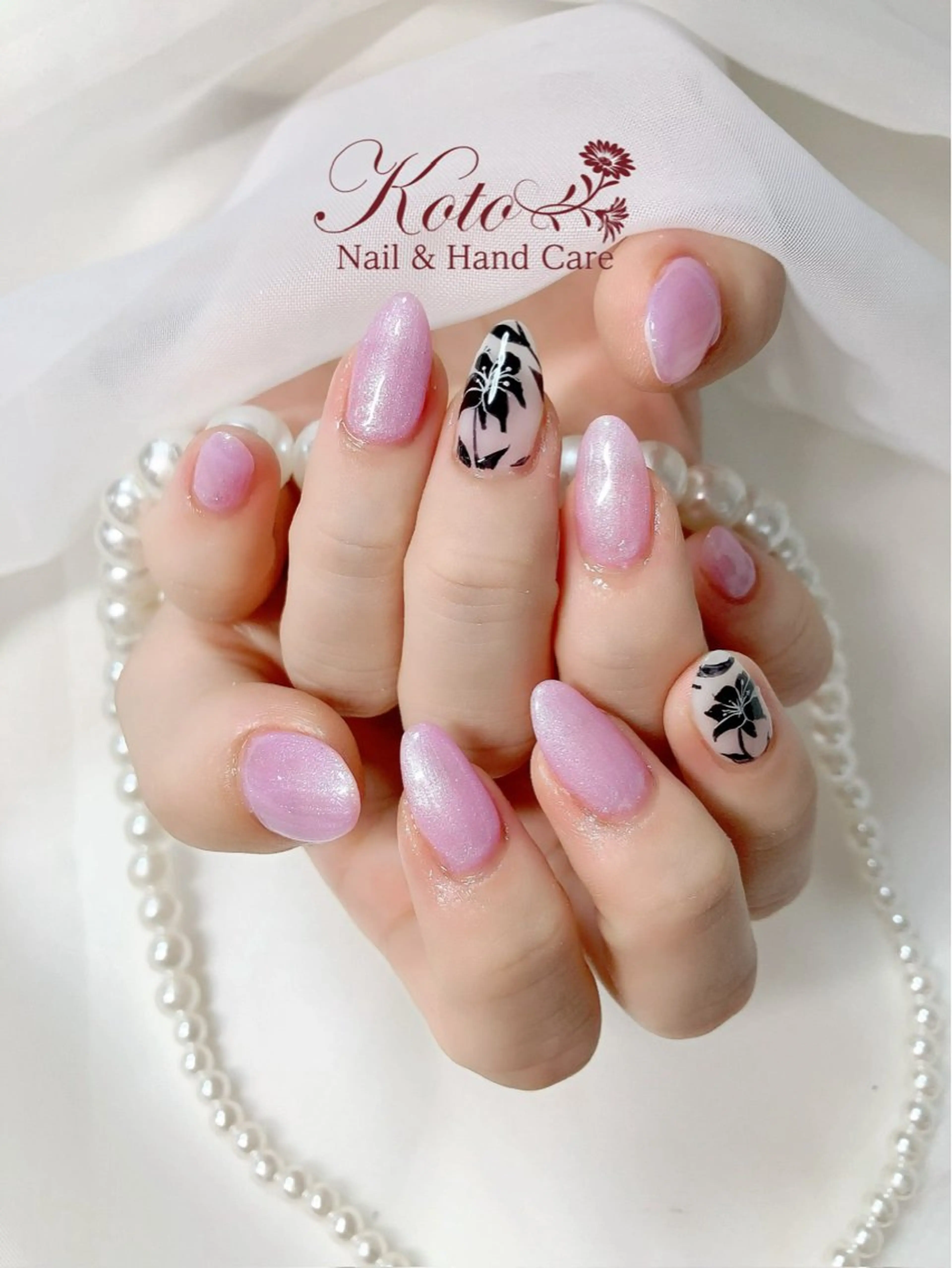 ネイル 長さ出し ジェルネイル 持ち込み ニュアンスネイル 赤色 ハンドネイル Nail Salon KOTOのネイルデザイン