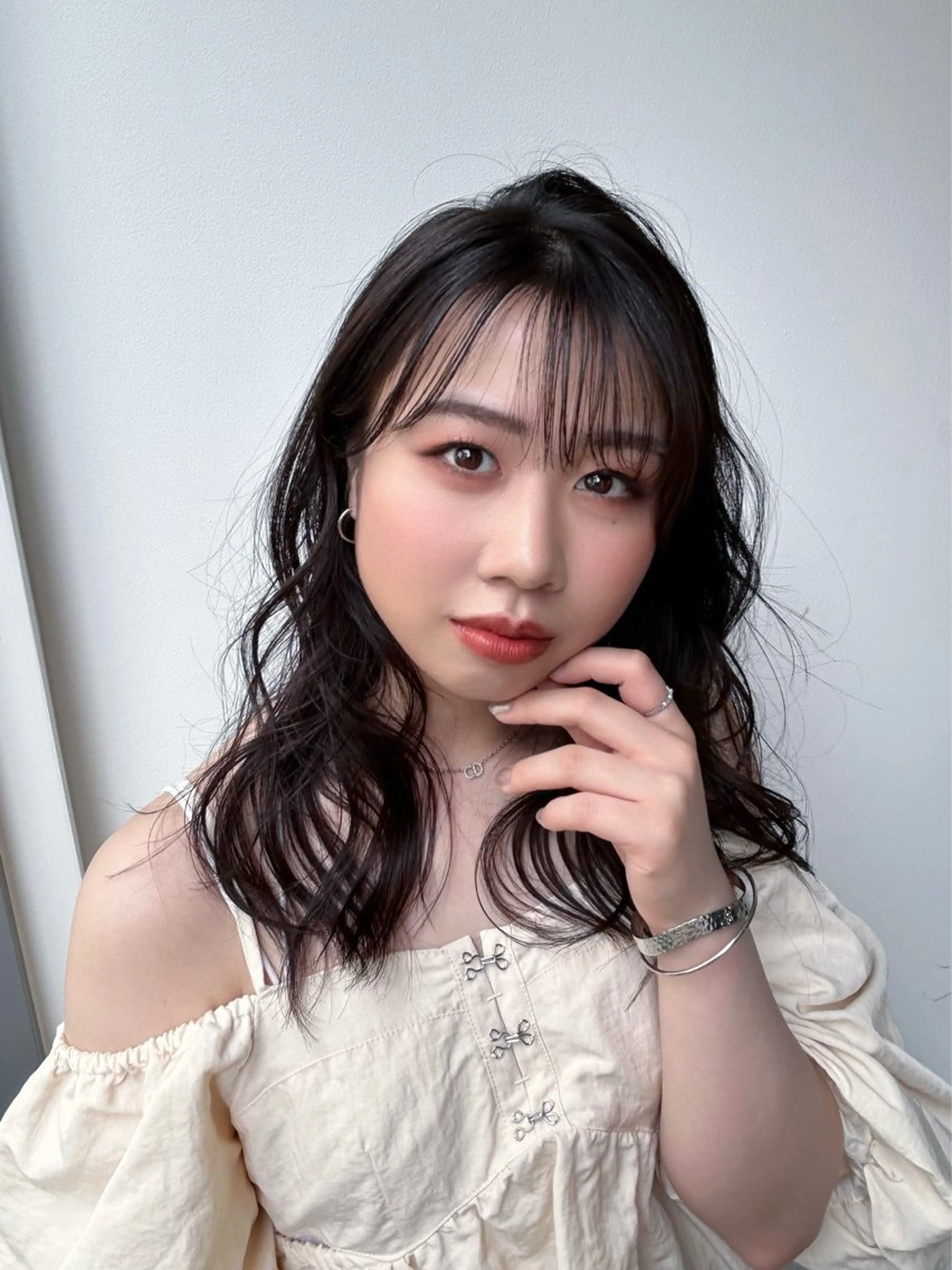 セミロング カラー 黒髪 カット ヘアカラー トリートメント 髙木美緒🌿 レイヤー/アレンジのヘアスタイル