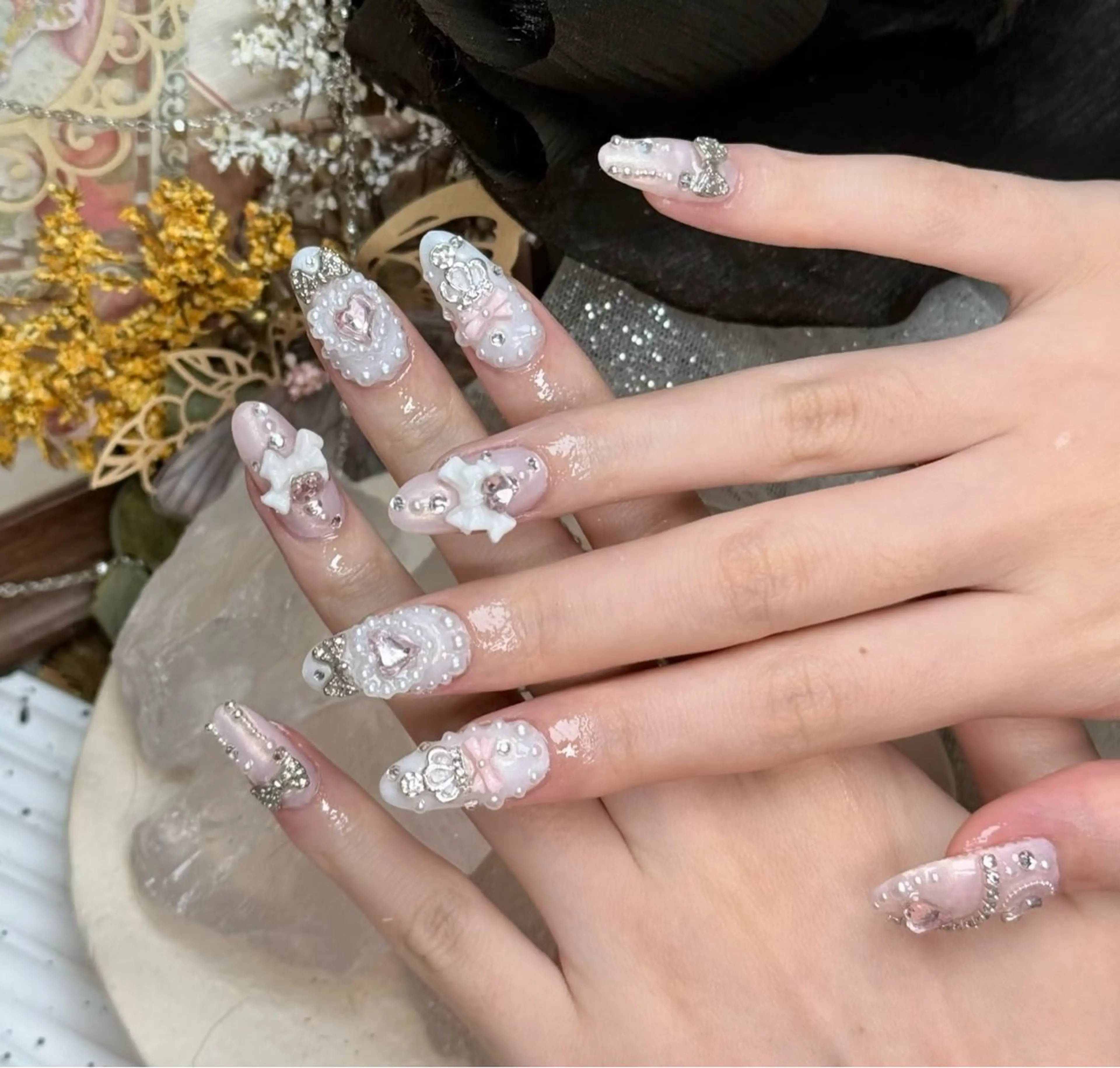 💅 大人気の量産型ネイル+ パーツつけ放題の写真