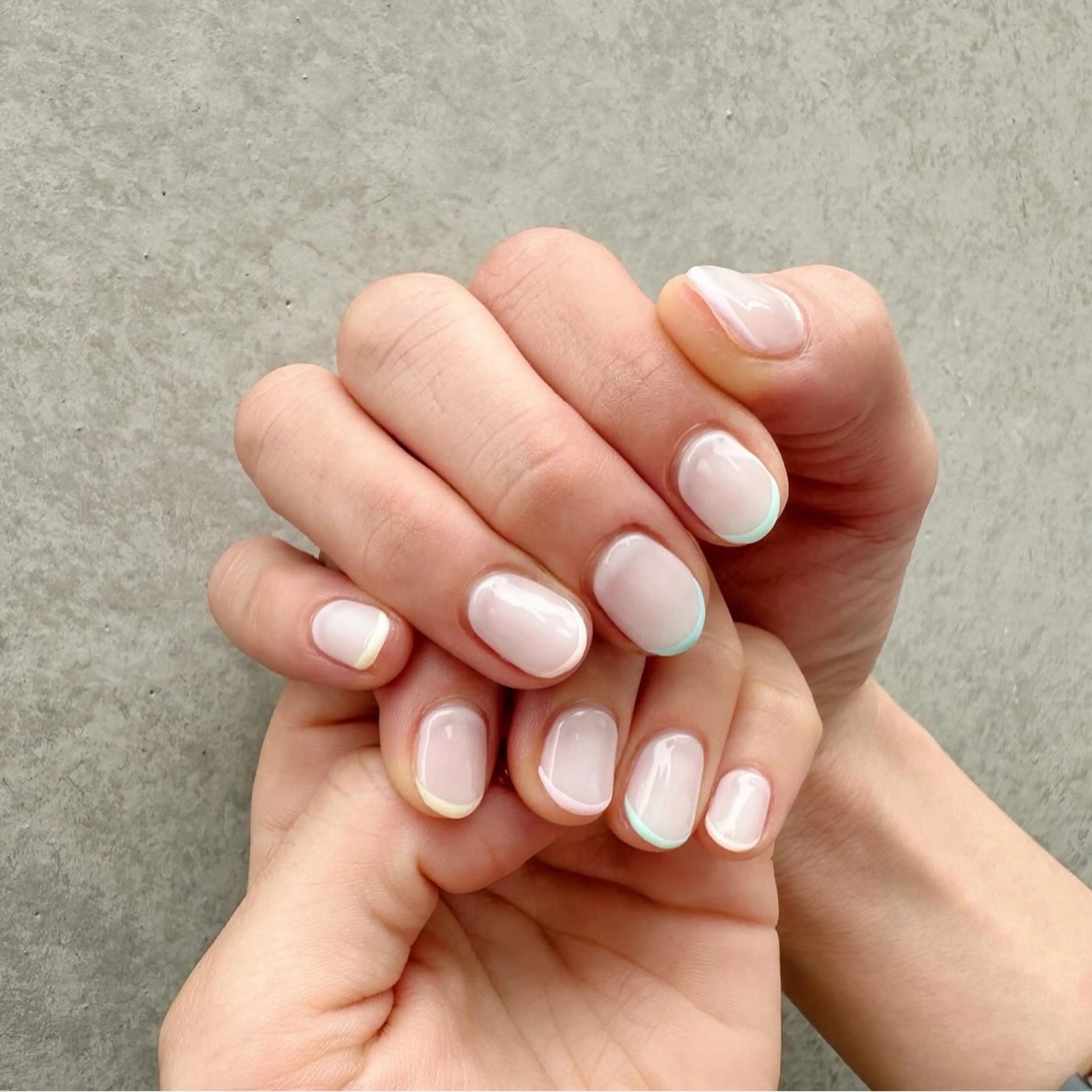 ネイル フレンチネイル 氷ネイル・うるうるネイル 韓国ネイル ニュアンスネイル パステルネイル 🪞KAPE NAIL 🪞のネイルデザイン