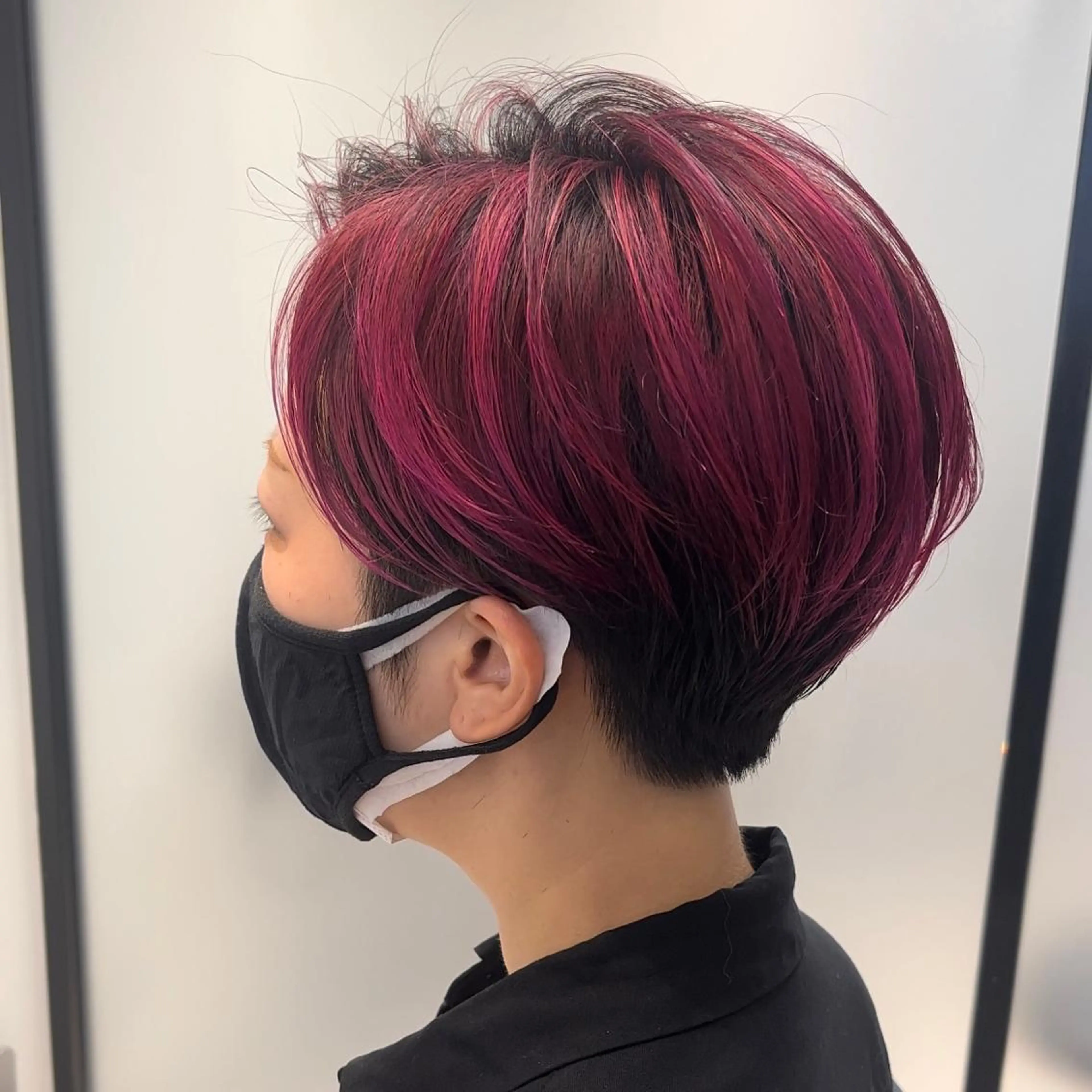 ショート カラー ピンクカラー ショートヘア、ボブ こやさん　コヤマのヘアスタイル