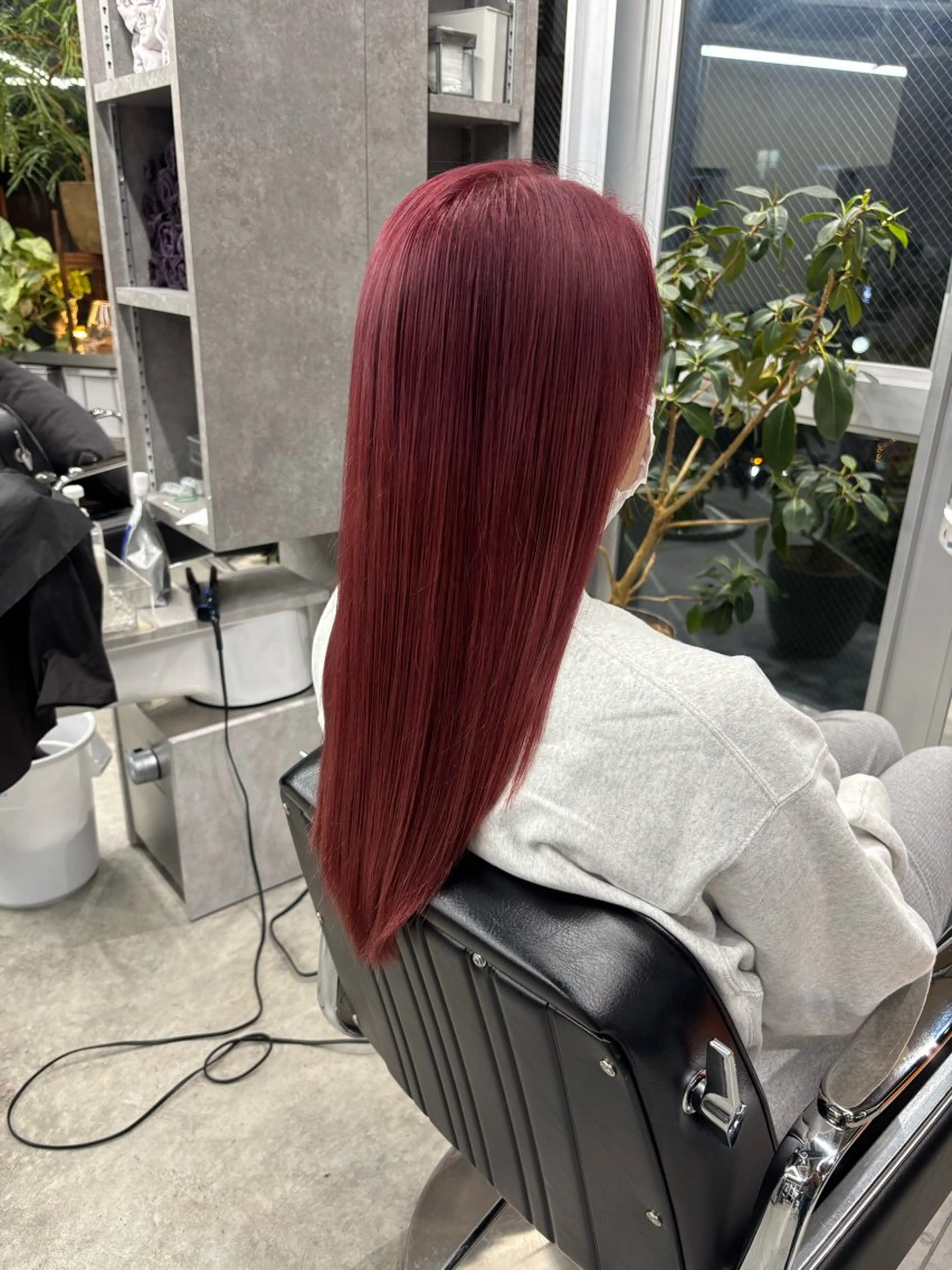 ロング カラー カシス ピンクカラー ヘアカラー ESQUISSE 堀合 駿輔のヘアスタイル