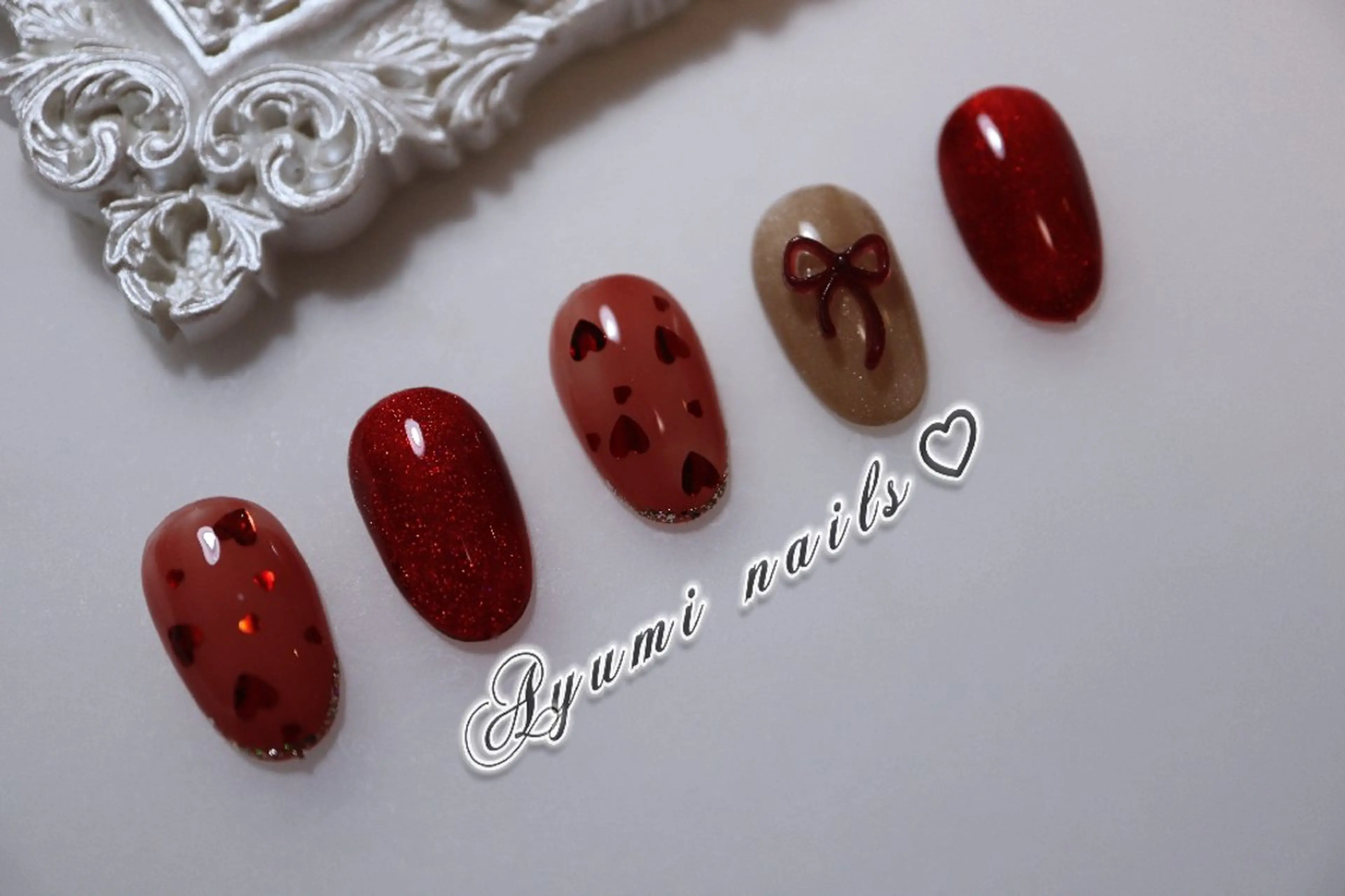 ネイル バレンタイン Ａｙｕｍｉ．ネイルサロン所属・🍁Ayumi 💐 Nailsのネイルデザイン
