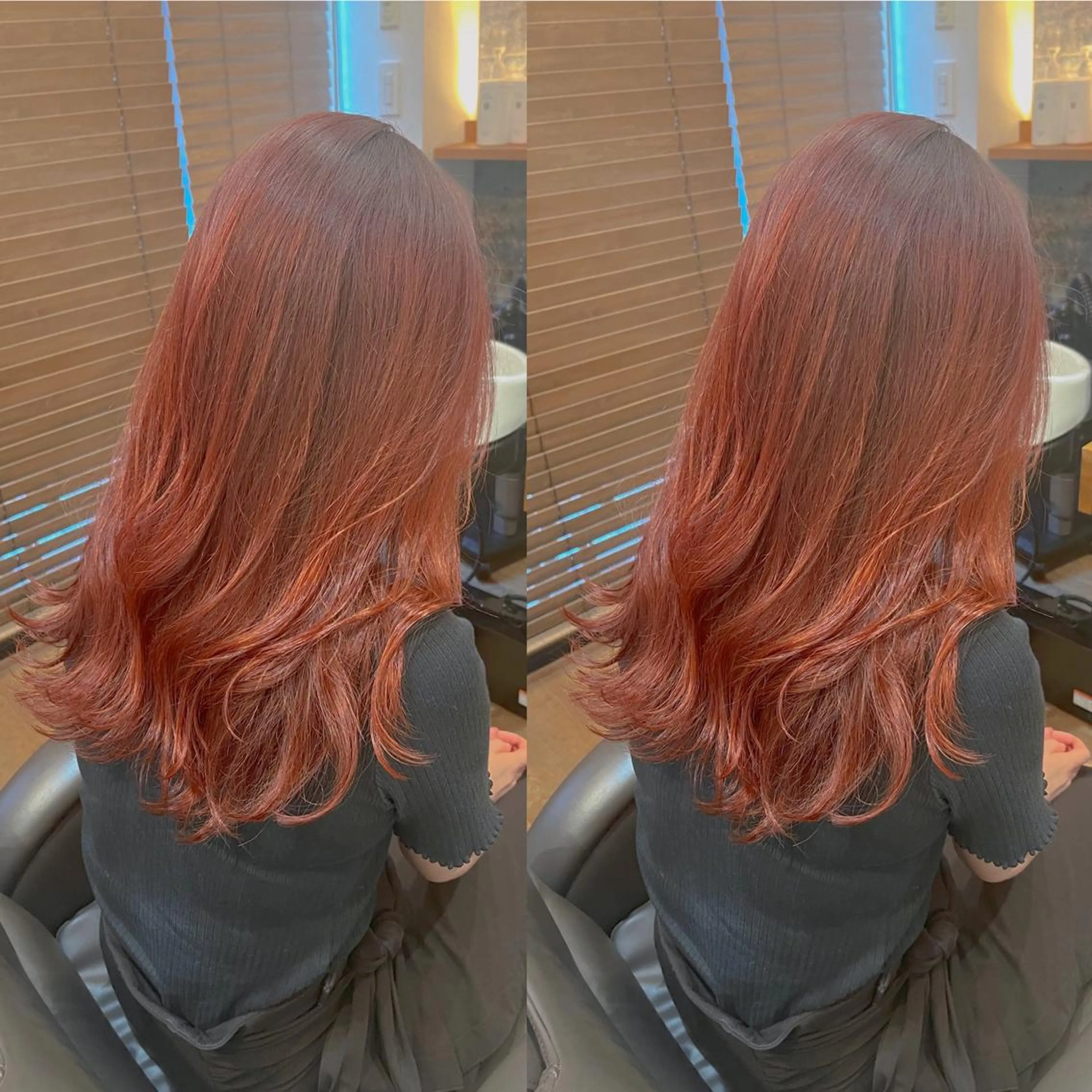 ロング カラー カシス オレンジ BelleBIANCA（ベルビアンカ）所属・前田 加奈子のヘアスタイル