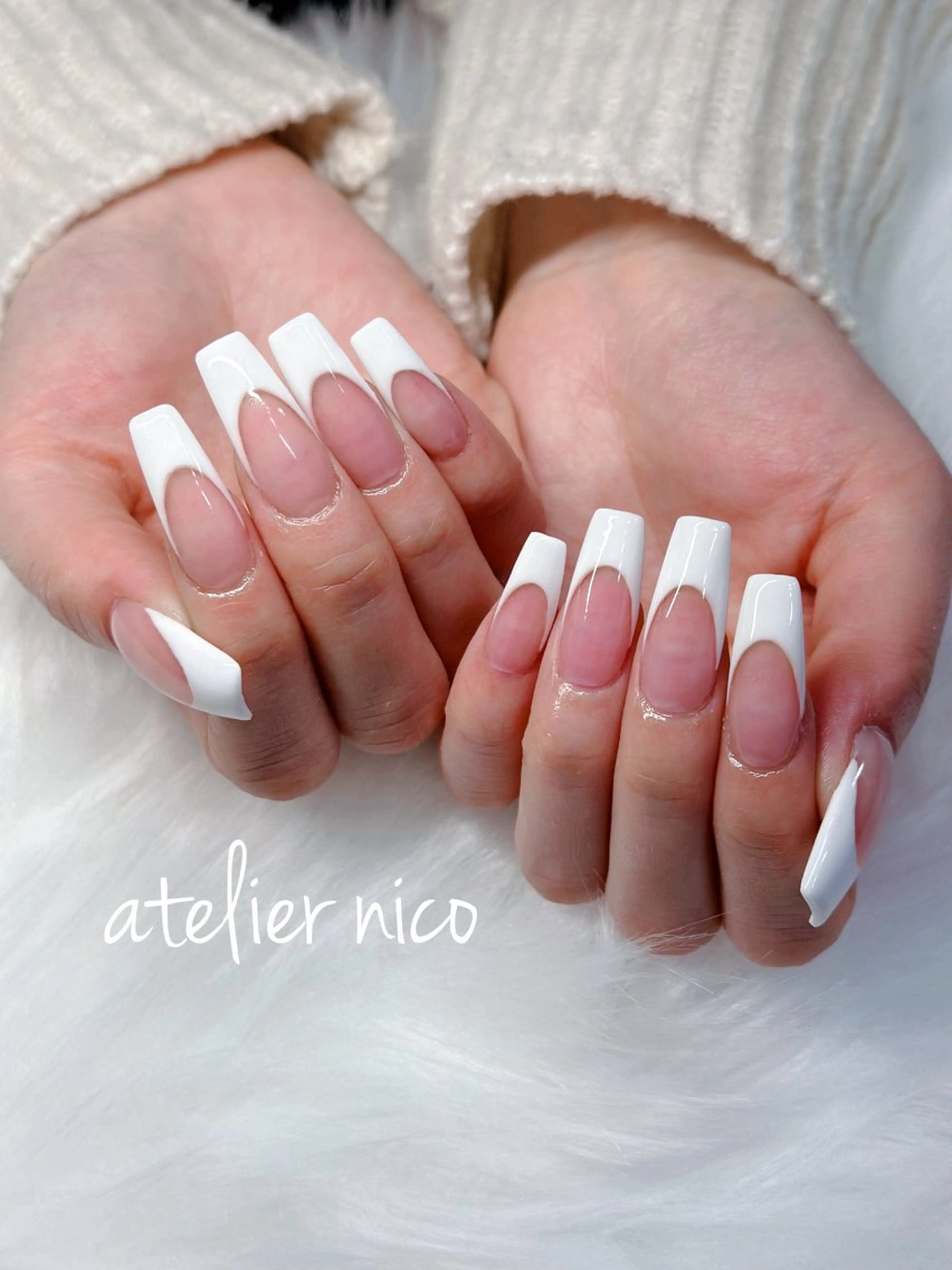 フレンチスカルプ #フレンチネイル #スカルプ #アクリルスカルプ